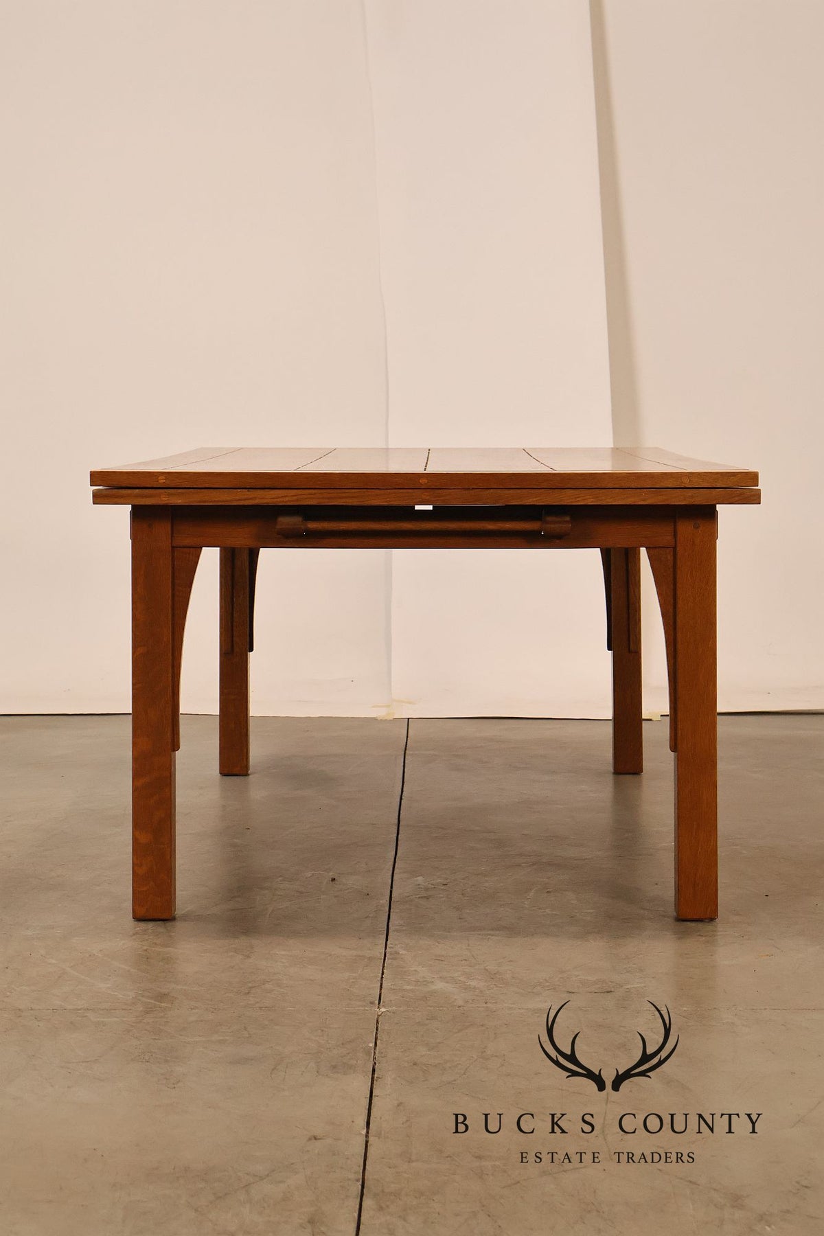 Stickley Mission Collection Oak Draw Top Extension Dining Table