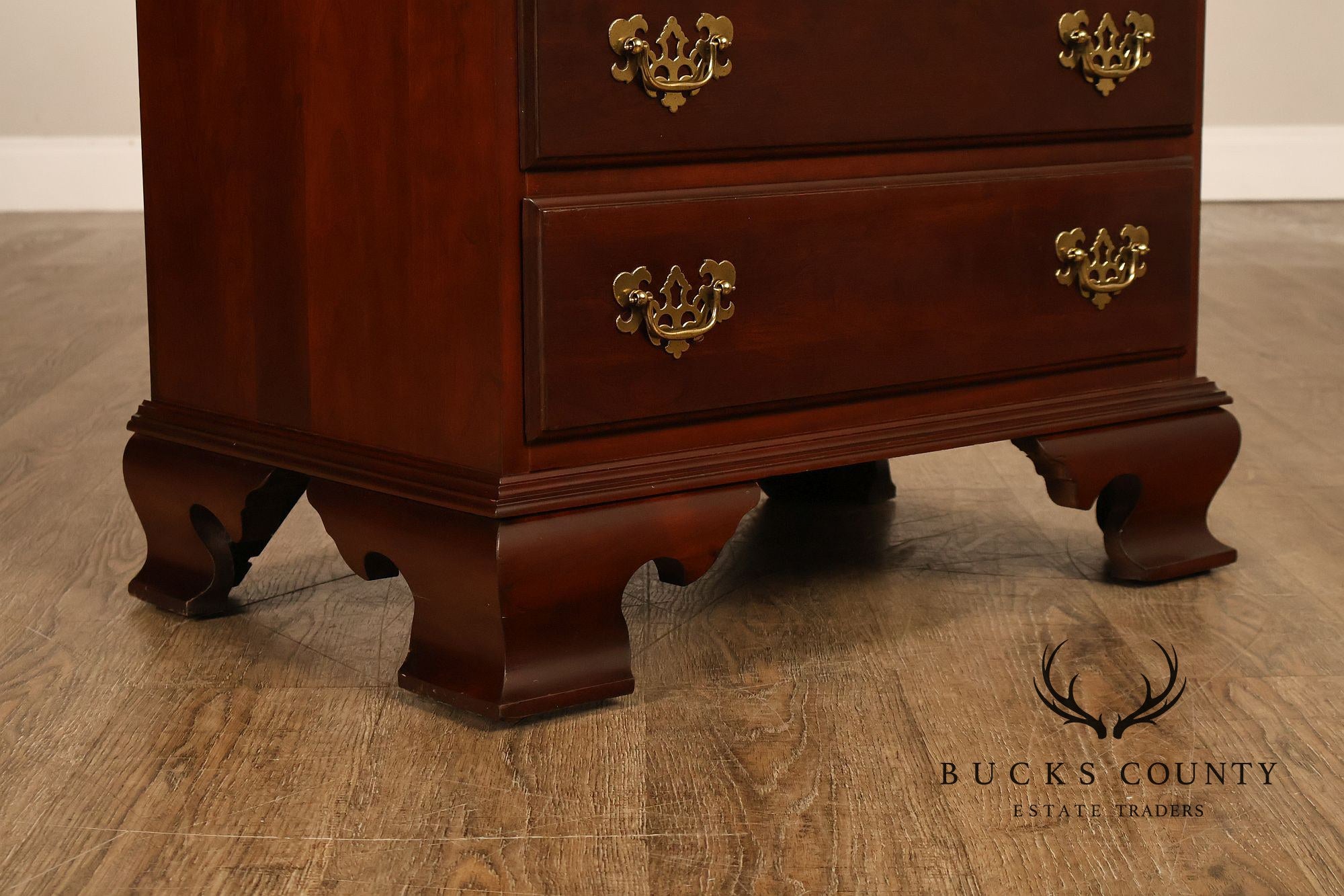 Ethan Allen Georgian Court Collection Pair Of Cherry Nightstands