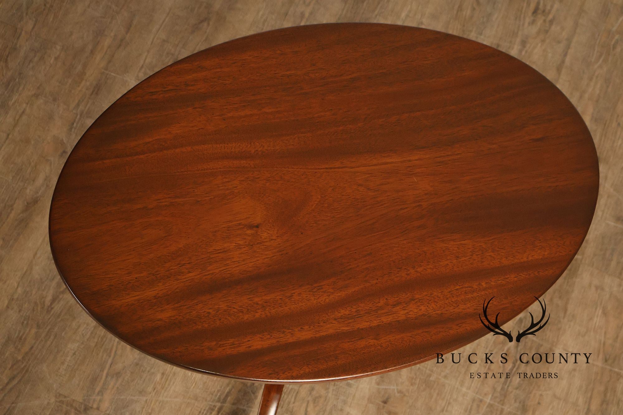 Kittinger Colonial Williamsburg Mahogany Oval Tilt Top Table