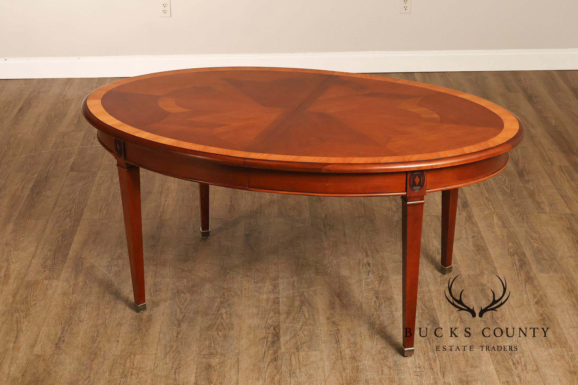 Harden Oval Cherry Banded Dining Table With Two Leaves
