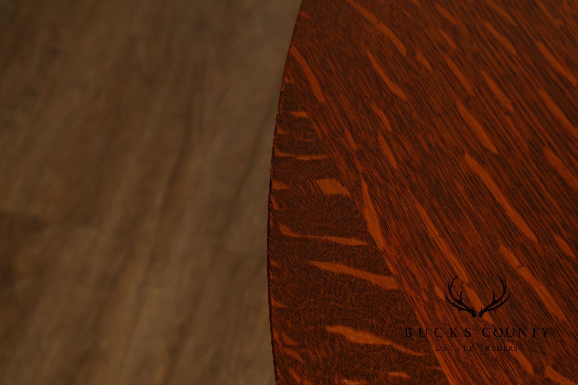 Antique L. & J.G. Stickley No. 716 Mission Oak Shoe Foot Round Dining Table