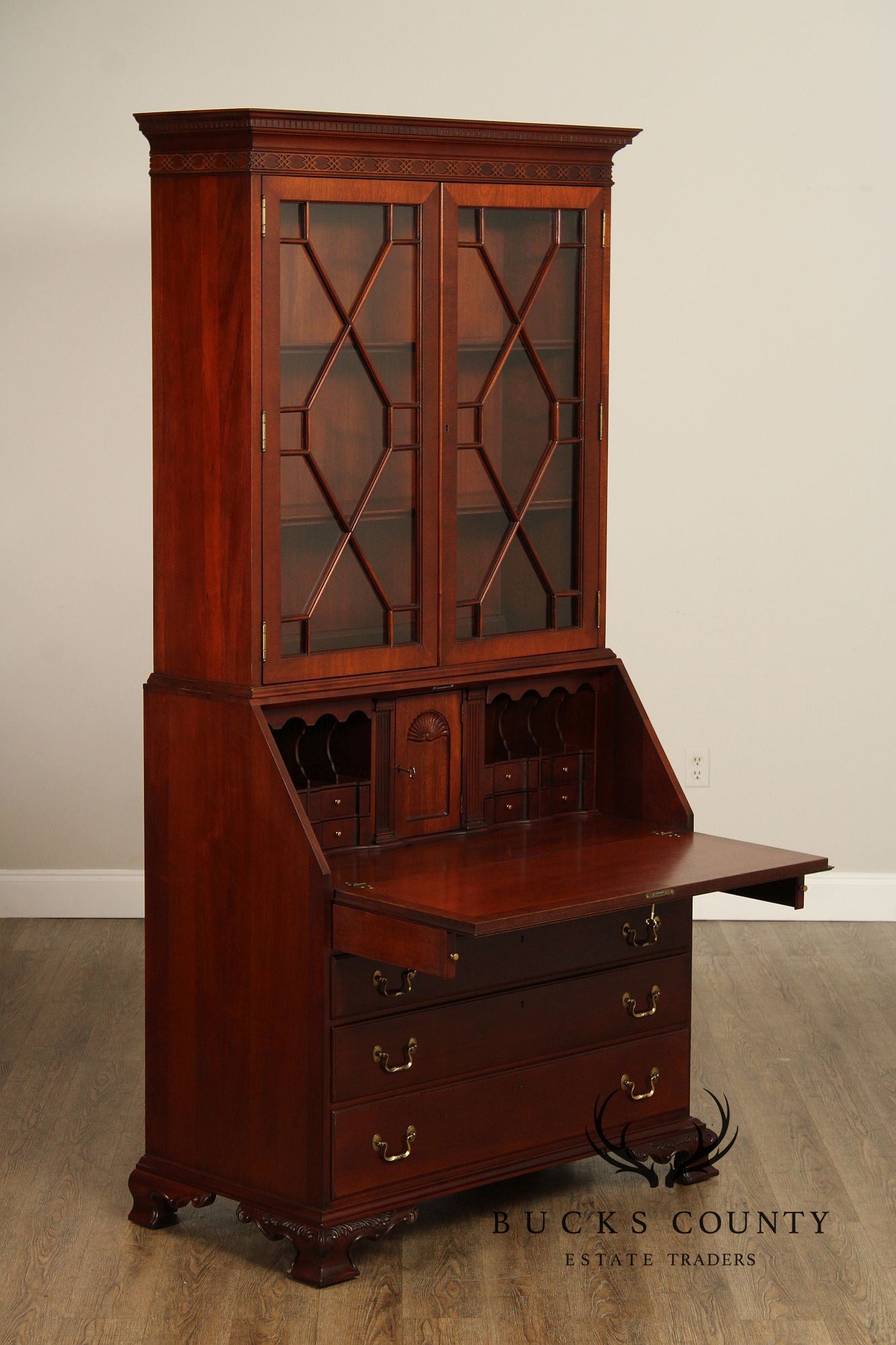 Link-Taylor Georgian Style Mahogany Secretary Bookcase