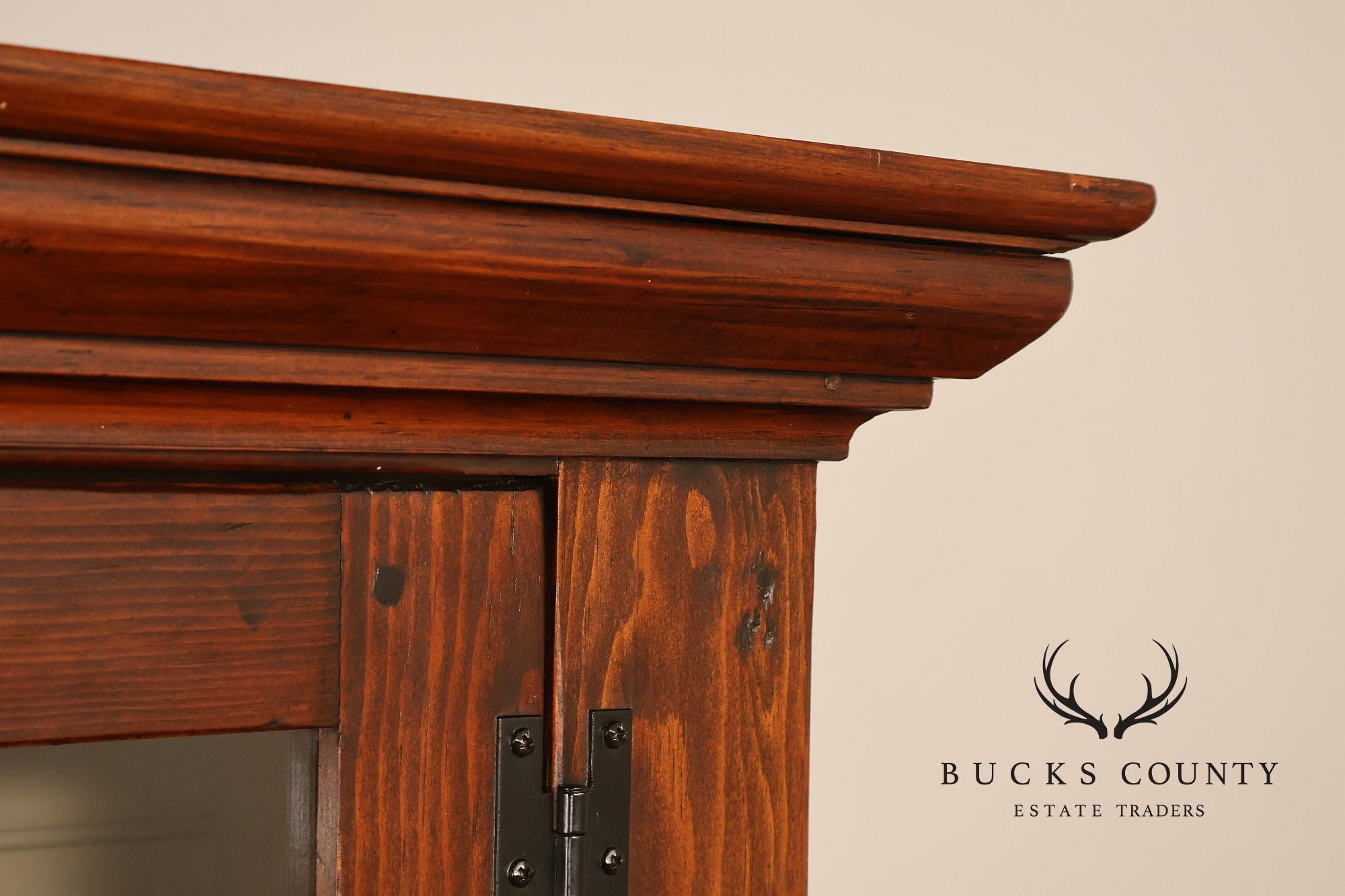 Stephen Von Hohen Pine Two Piece Stepback Cupboard