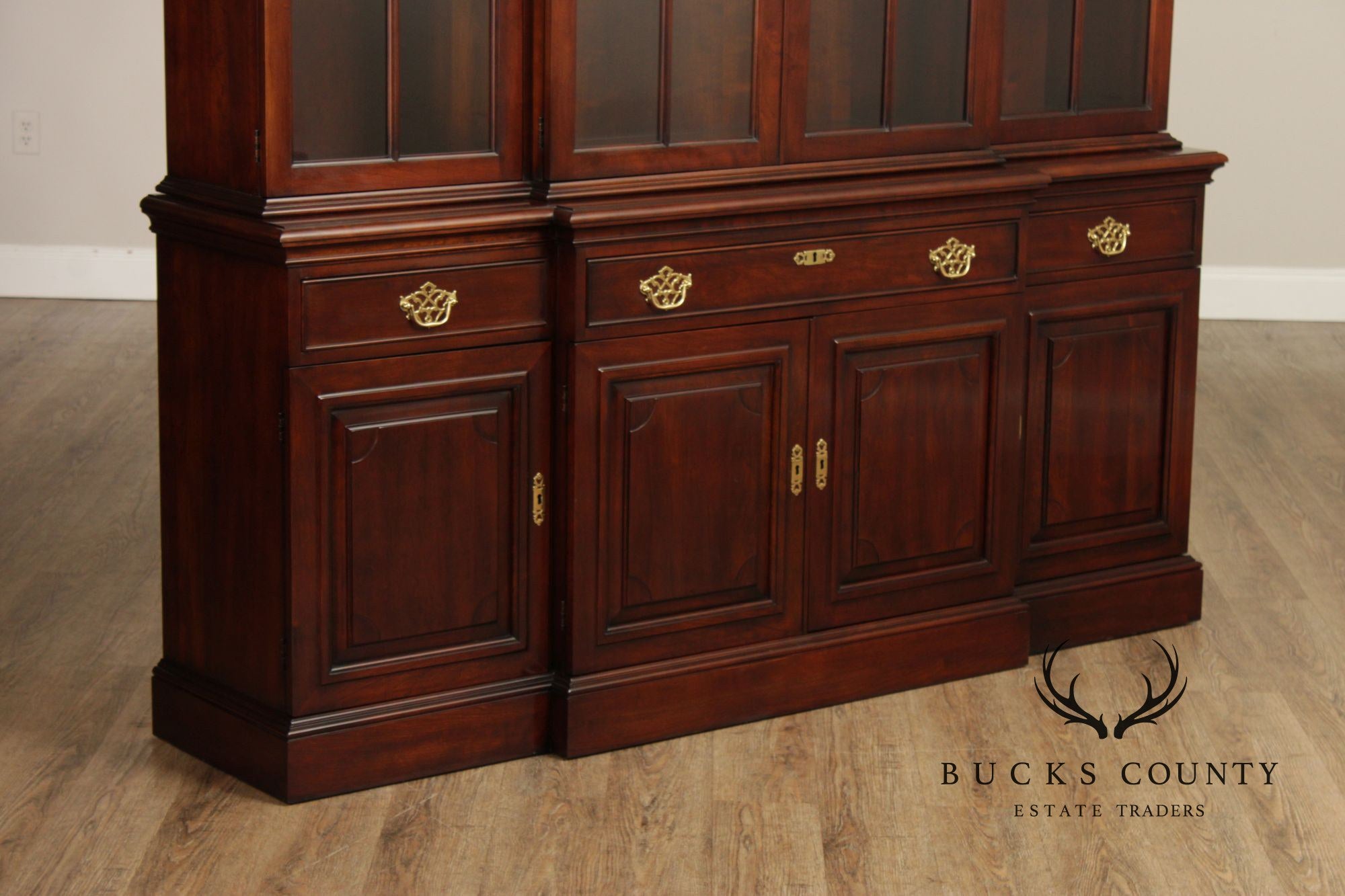 Statton Georgian Style Cherry China Cabinet