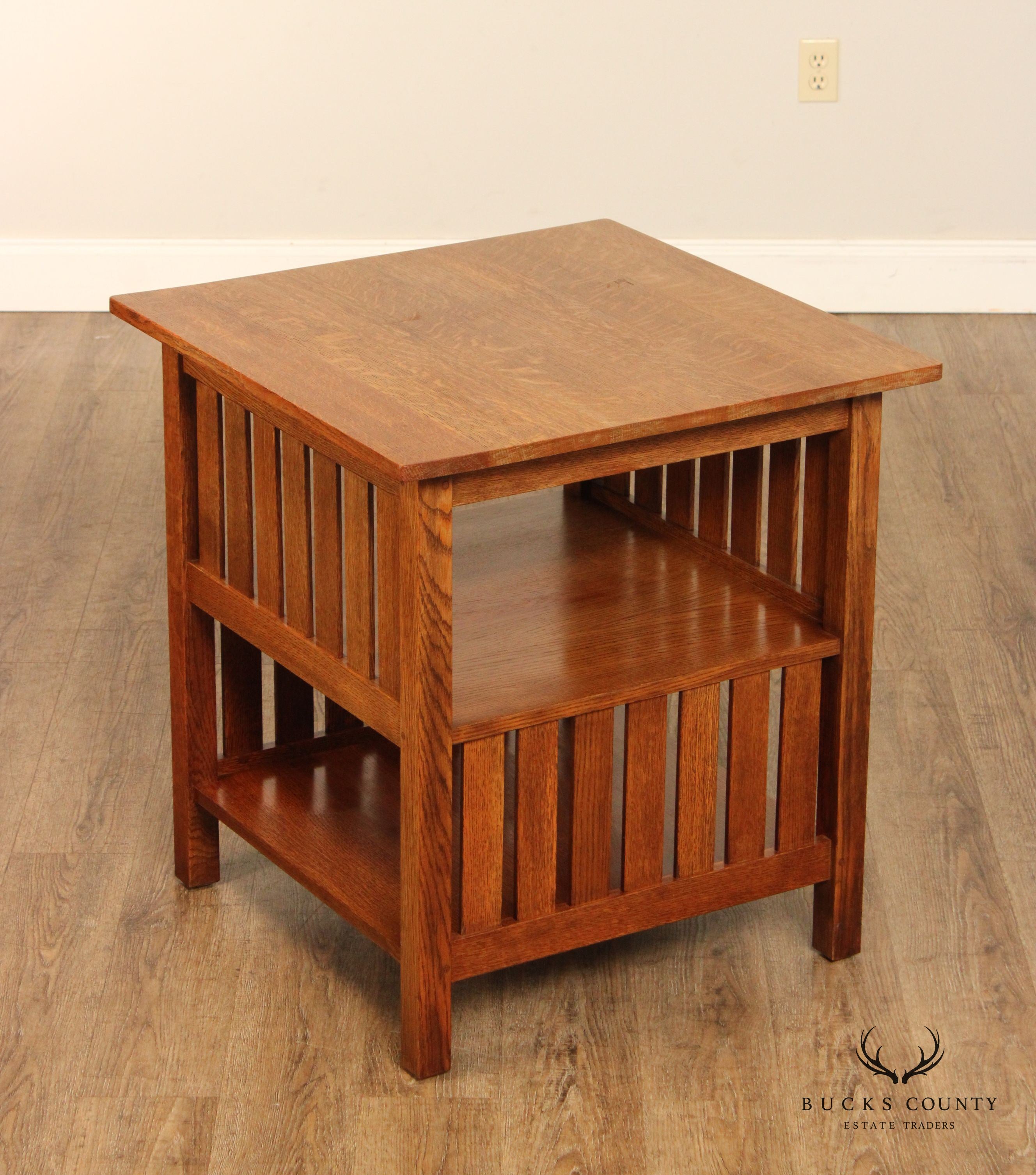 Stickley Mission Collection Slatted Oak Book Table