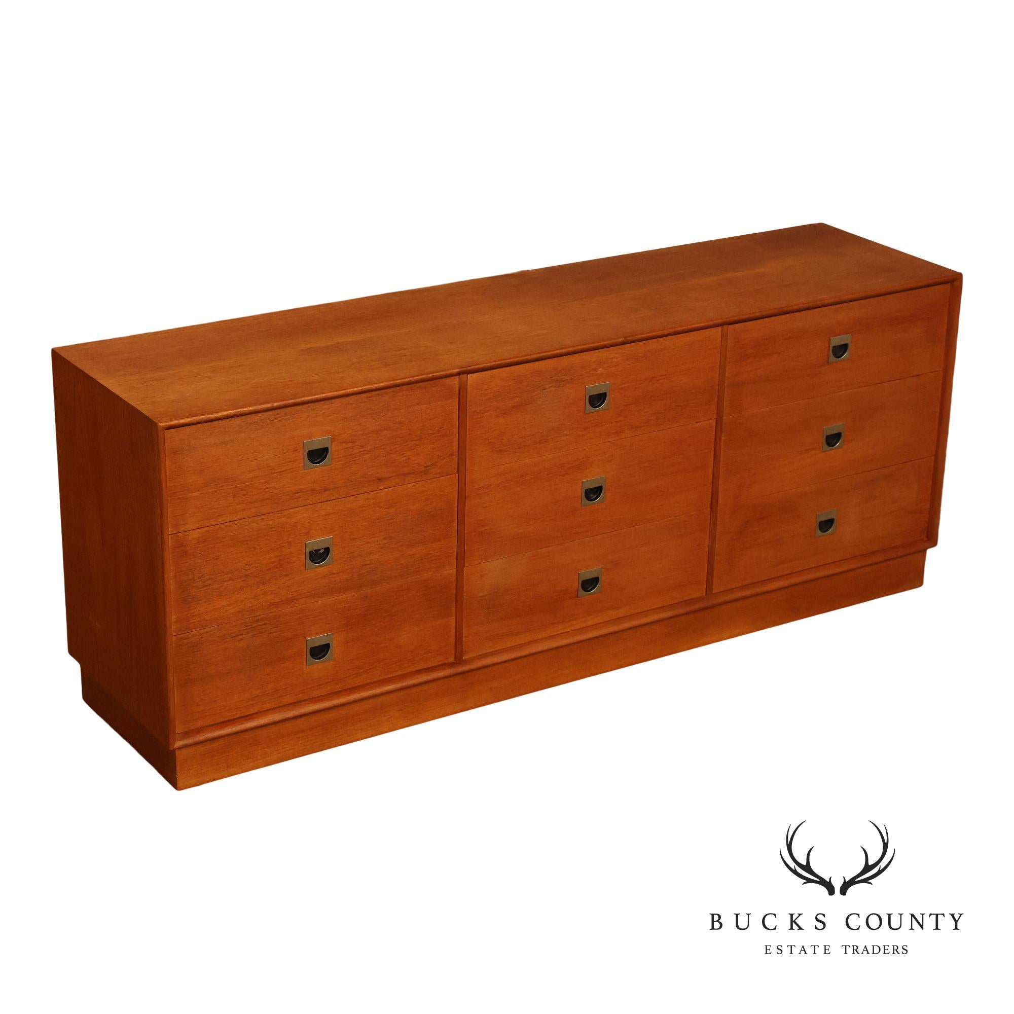 Danish Modern Teak Triple Dresser