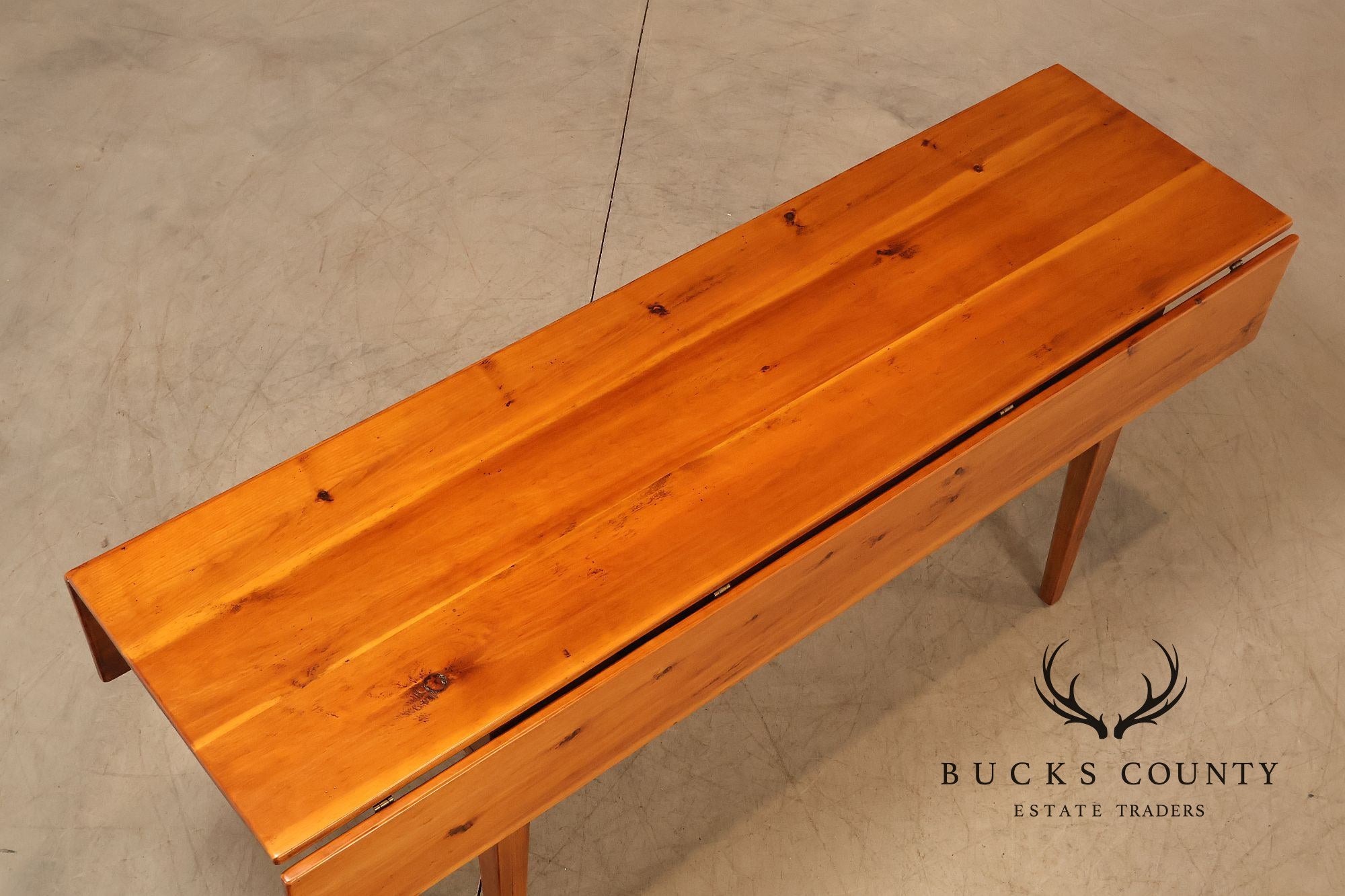 Stephen Von Hohen Primitive Pine Drop Leaf Dining Table
