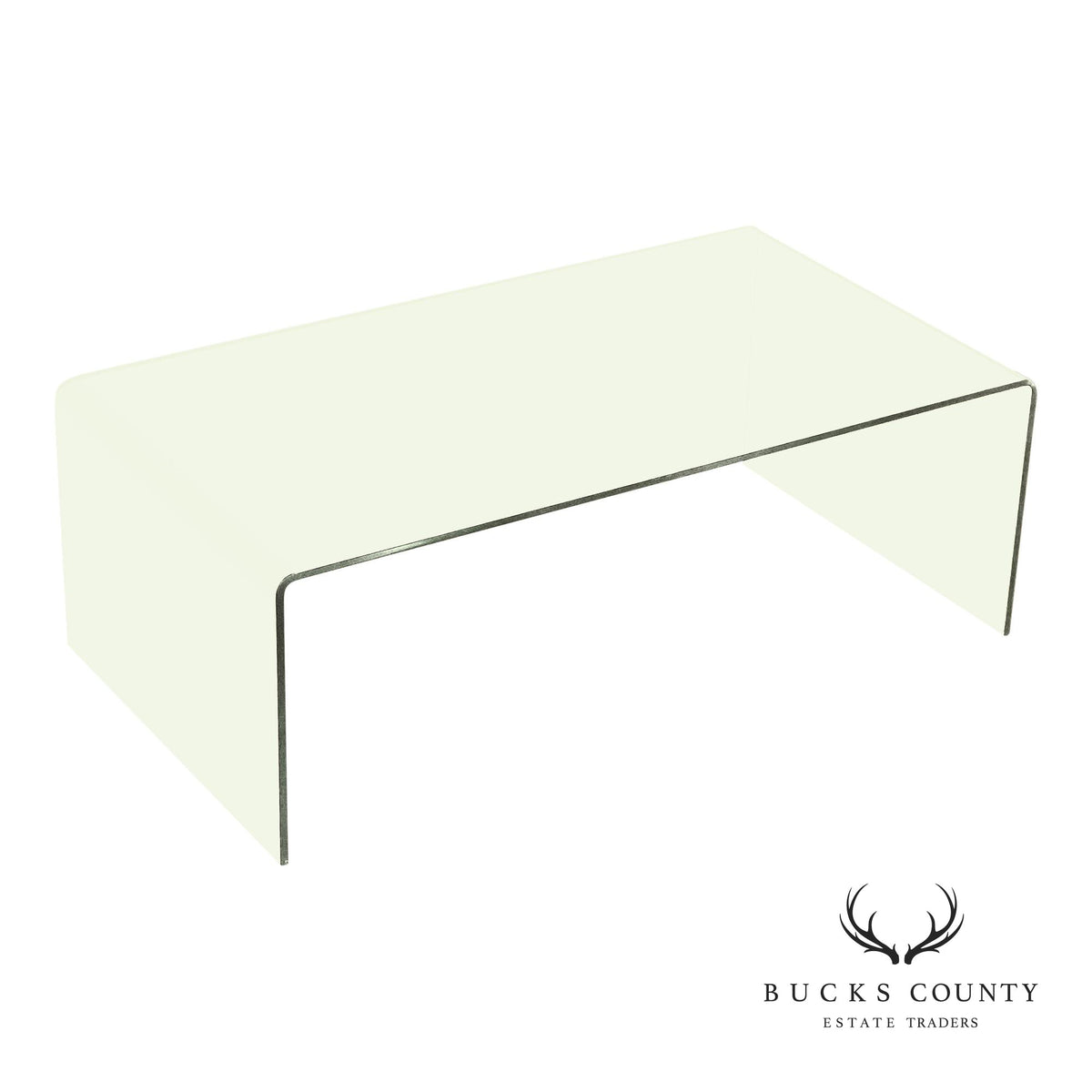 Modern Glass Waterfall Coffee Table