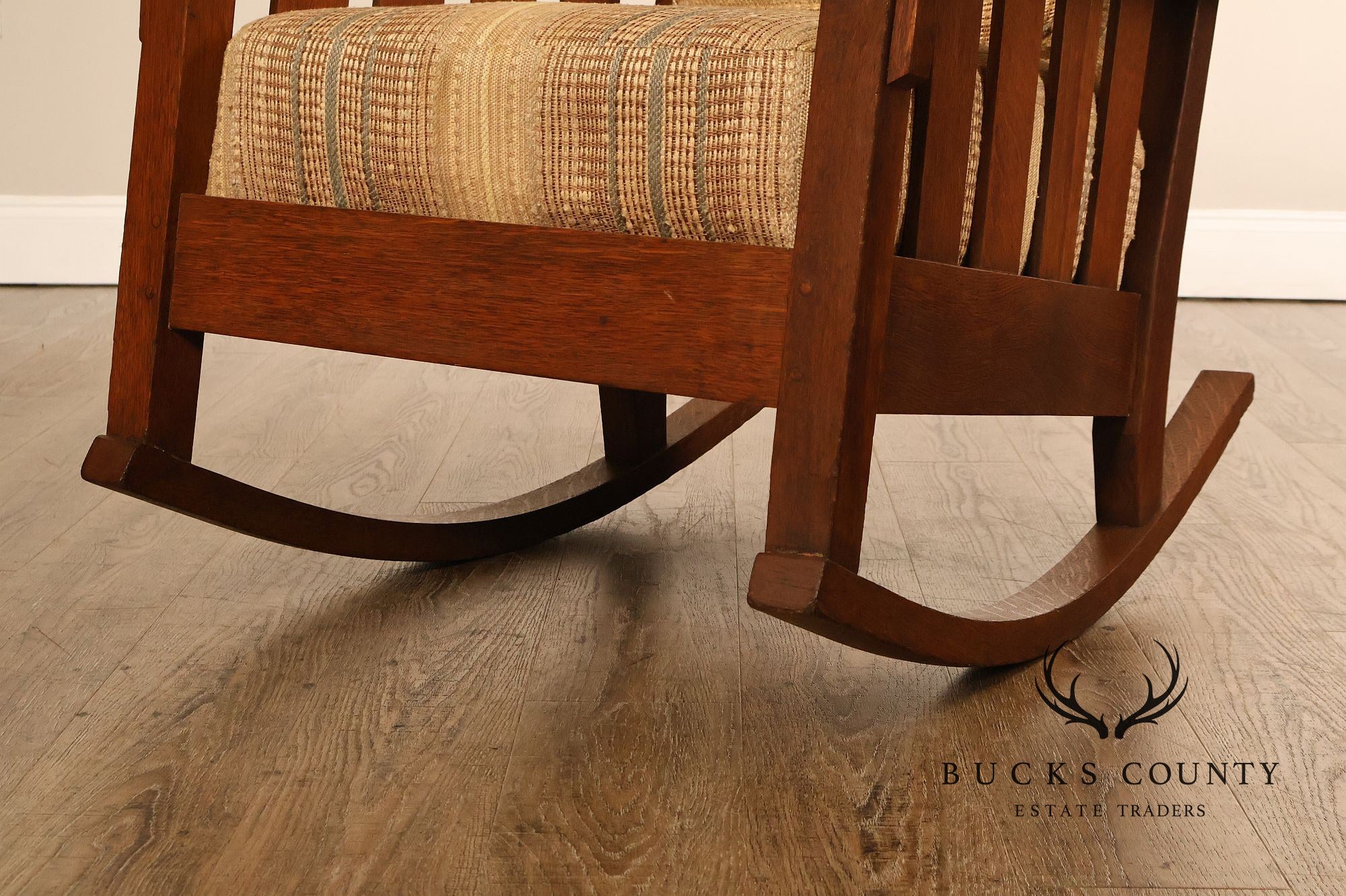 Antique Lifetime Arts And Crafts Oak Rocking Chair