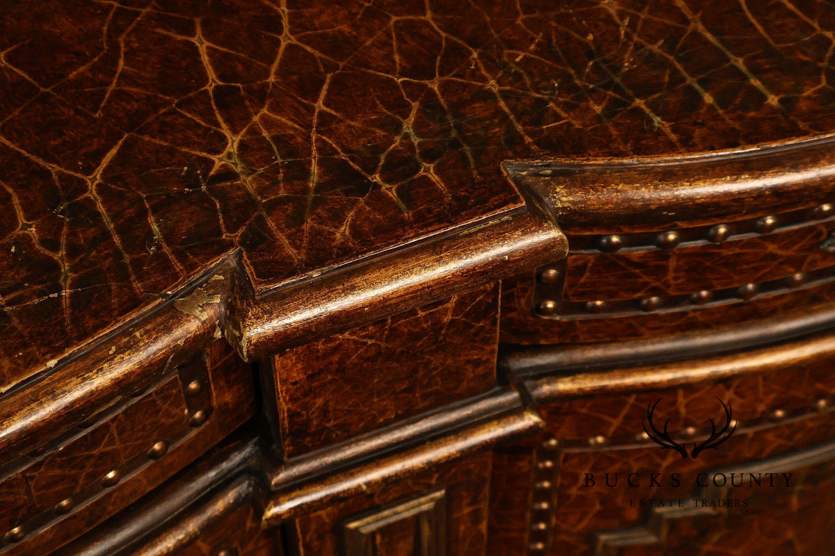 Spanish Colonial Style Faux Leather Sideboard