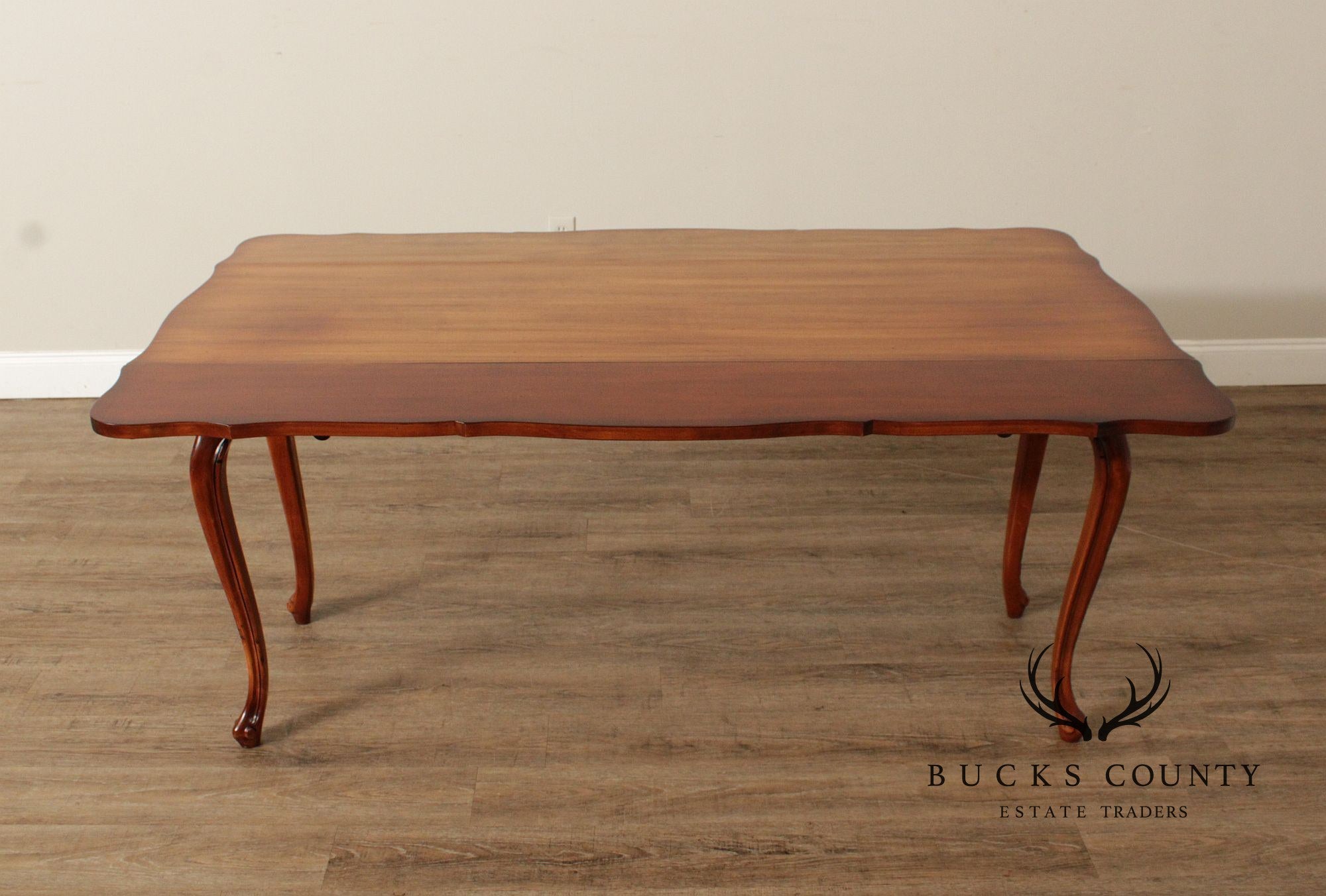 French Country Style Long Vintage Drop Leaf Dining Table