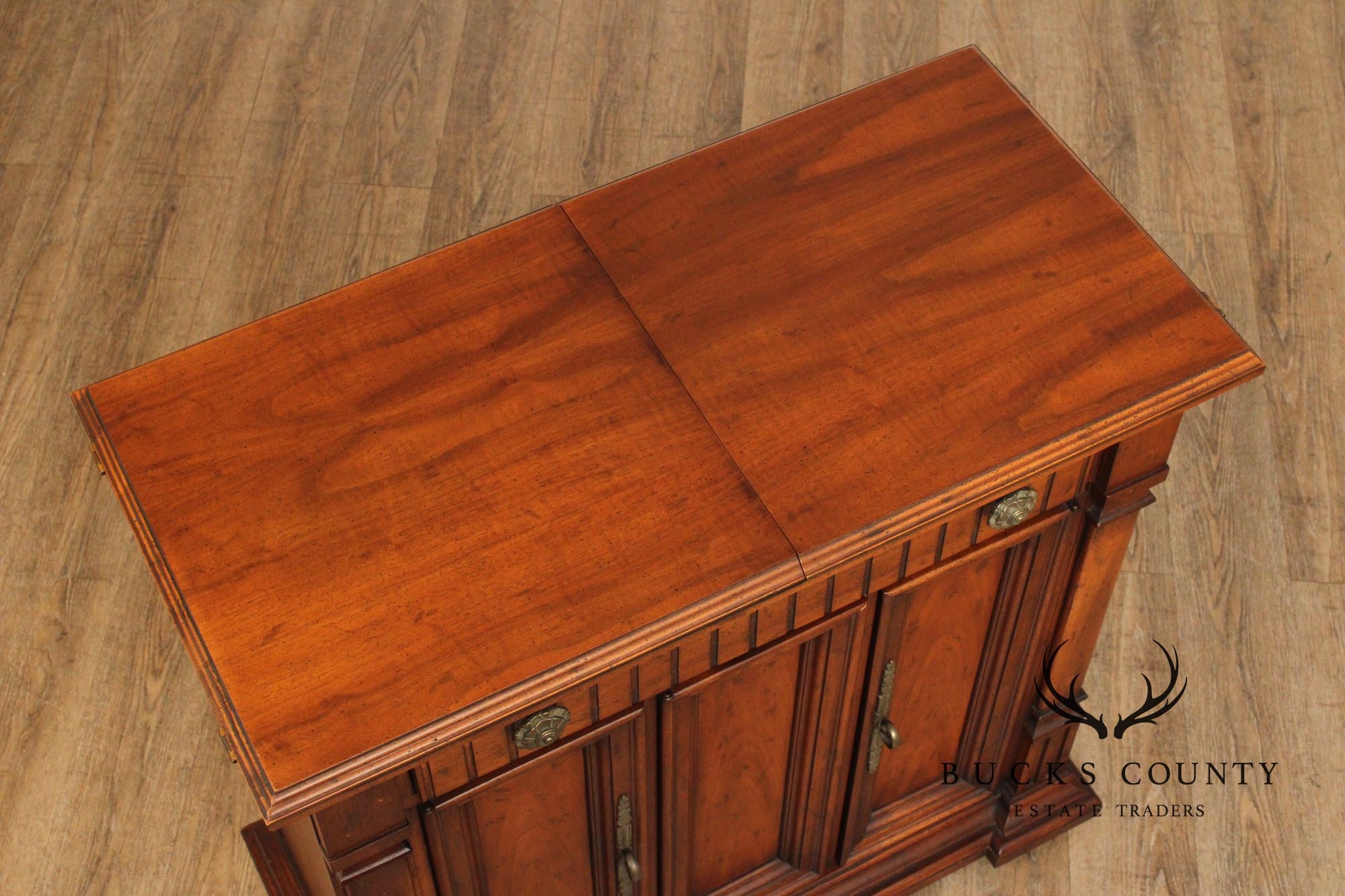 Drexel Italian Renaissance Style Walnut Flip Top Server