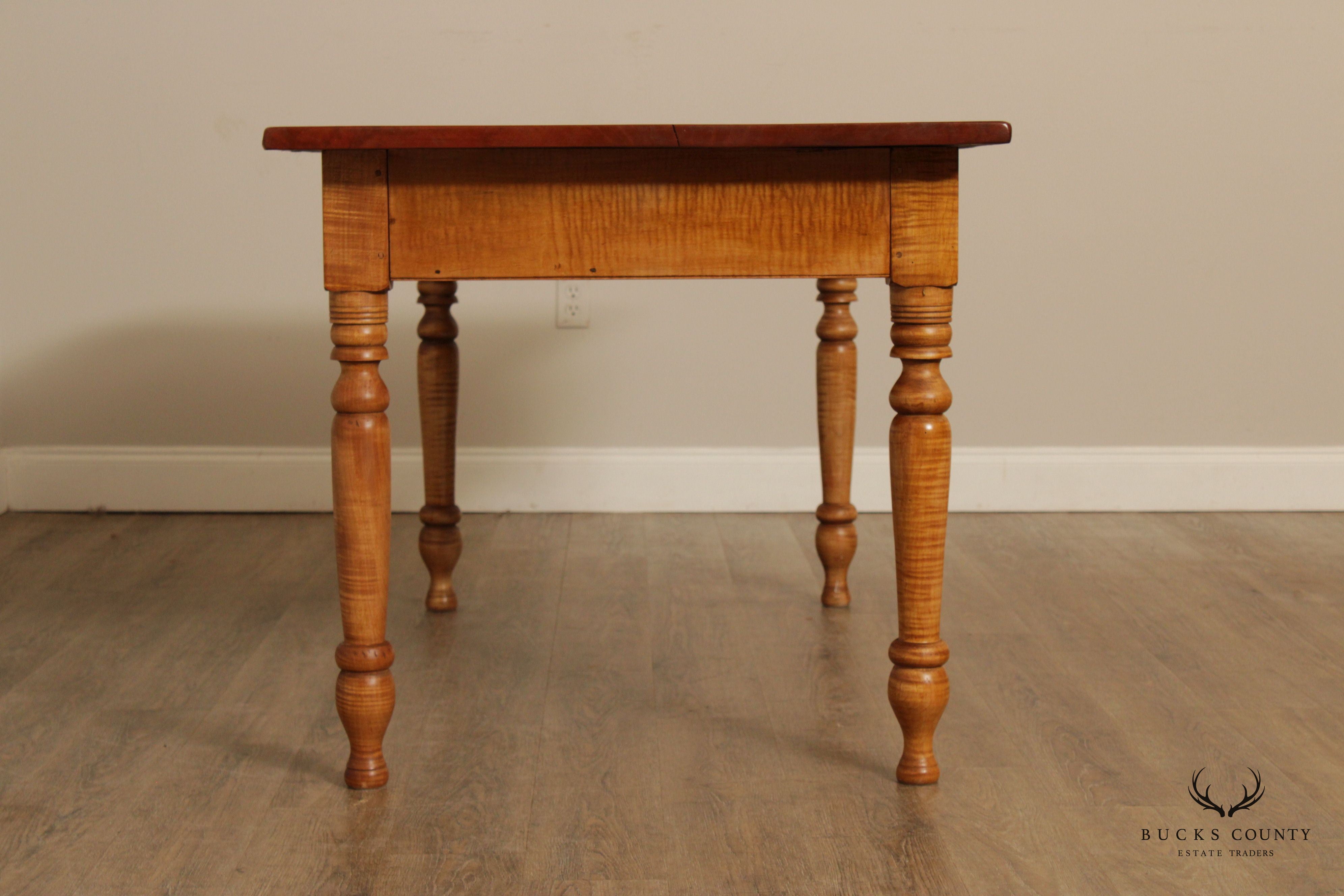 Custom Cherry and Tiger Maple Farm Table