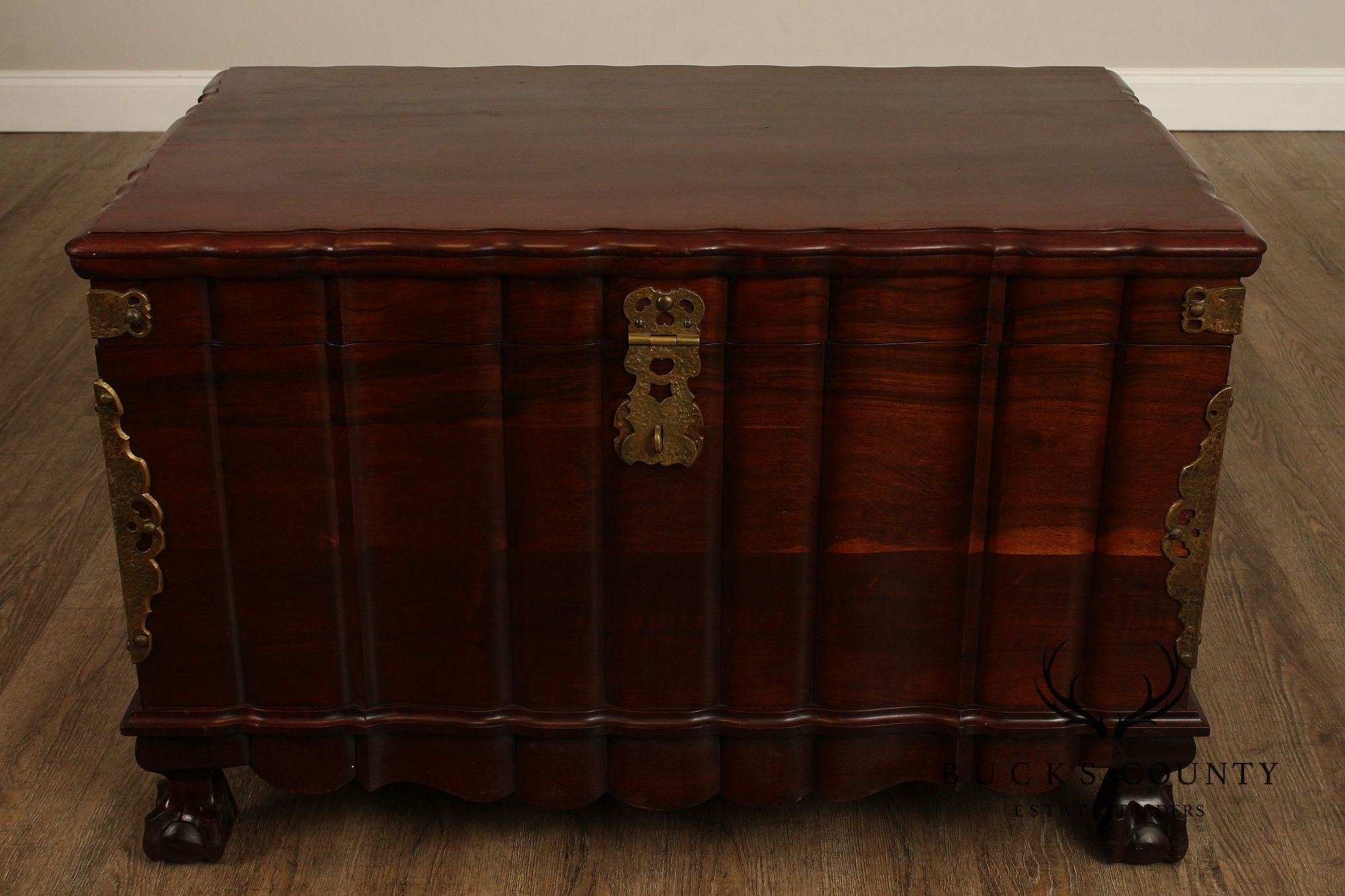 Colonial Style Hardwood And Cedar Trousseau Chest
