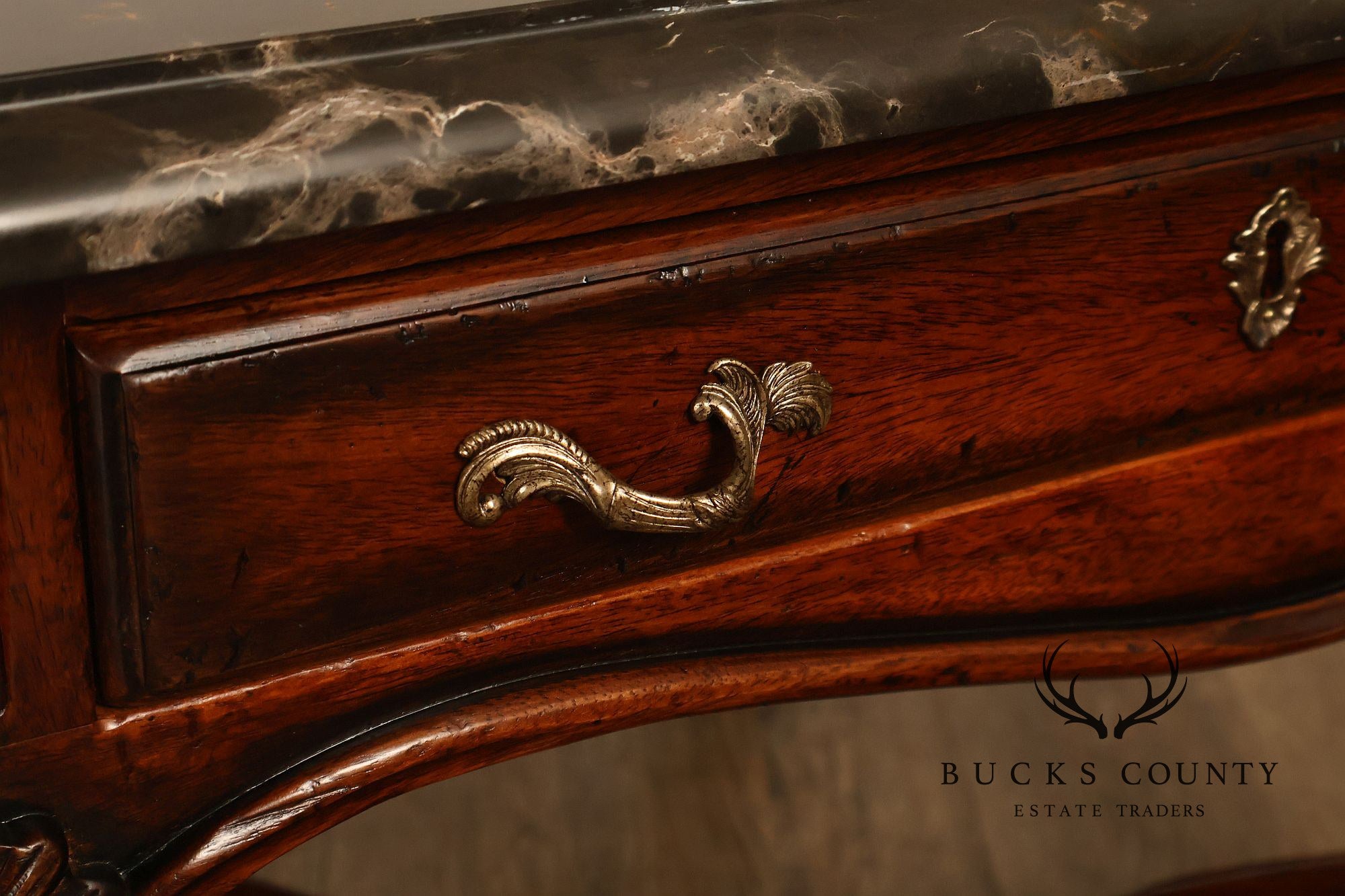 Henredon Carlyle Collection Louis XV Style Marble Top Cocktail Table
