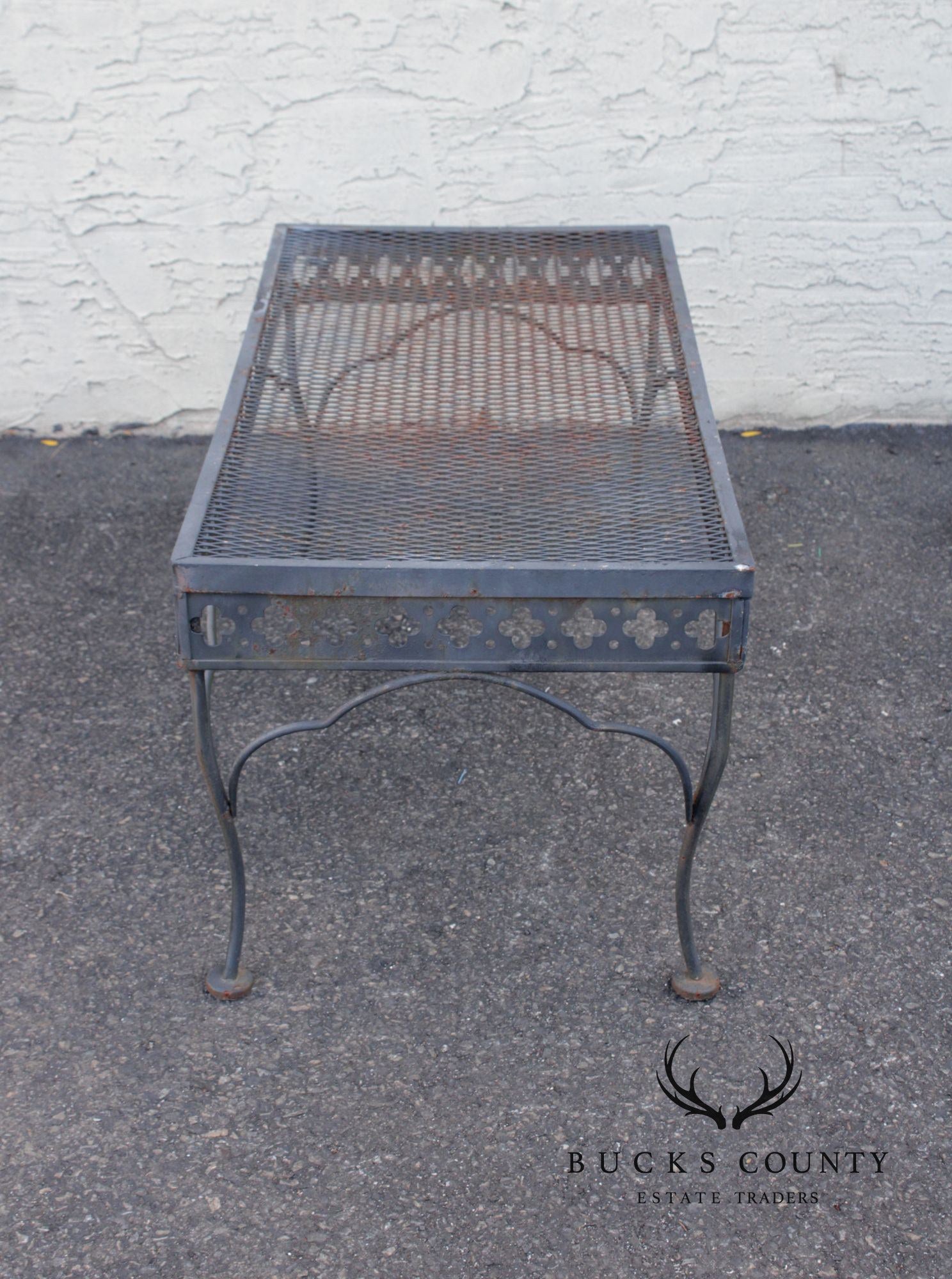 Vintage Wrought Iron Outdoor Coffee Table