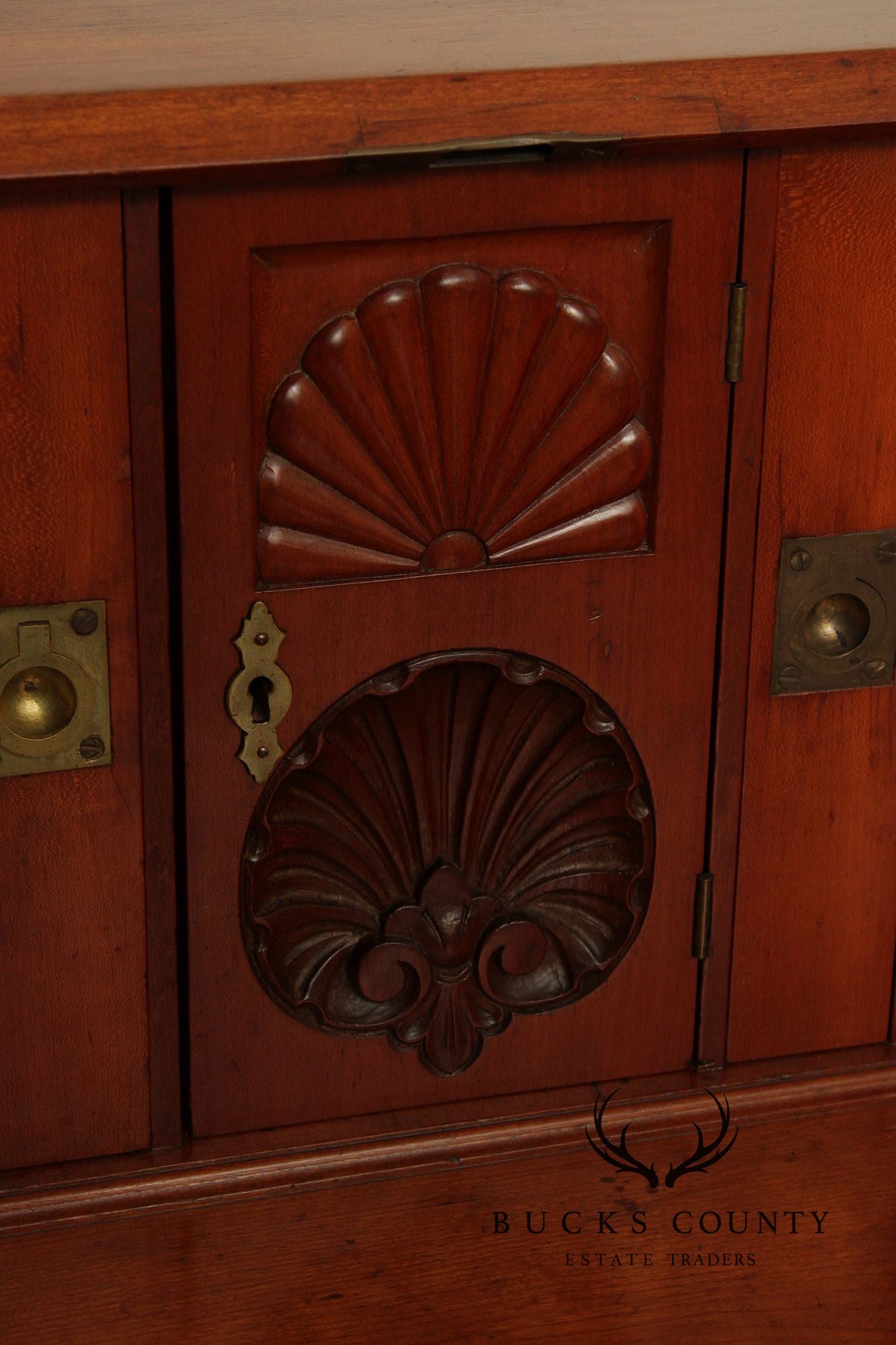 Antique Hepplewhite Style Cherry Slant Front Desk