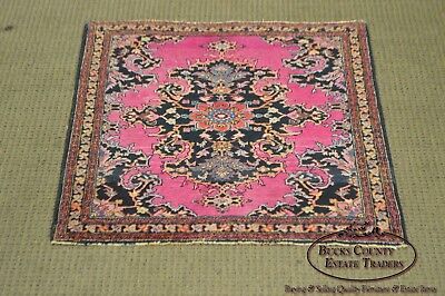 Antique Hand Knotted Sarouk Prayer Rug