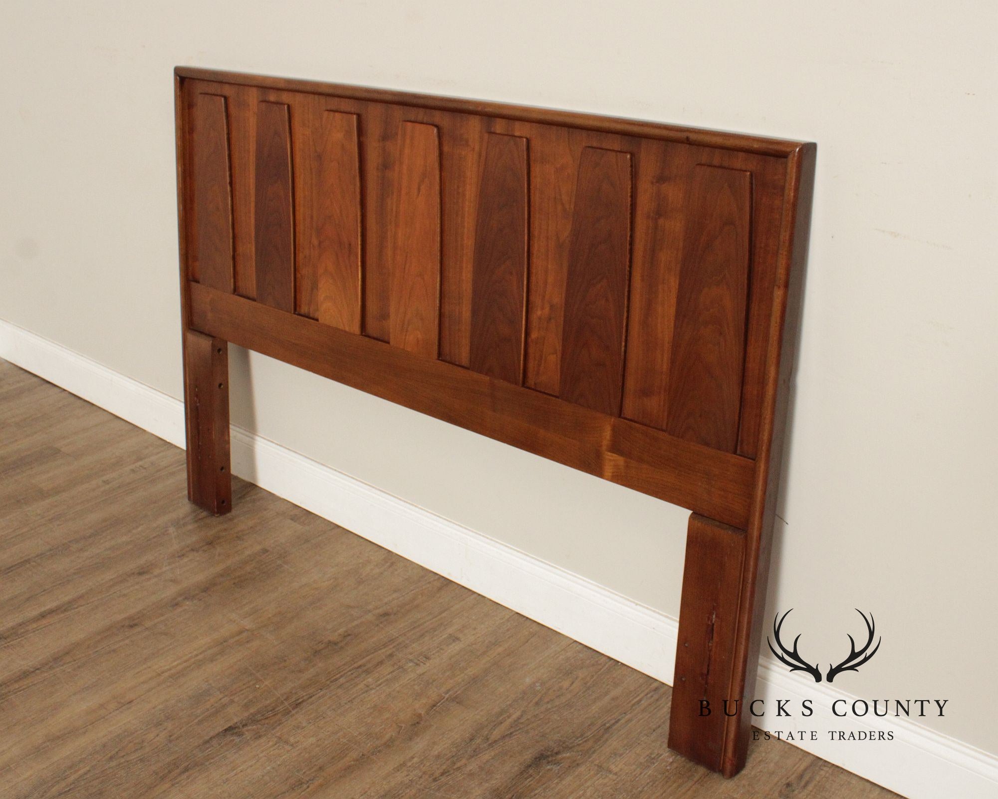 American of Martinsville Mid Century Modern Walnut Queen Headboard