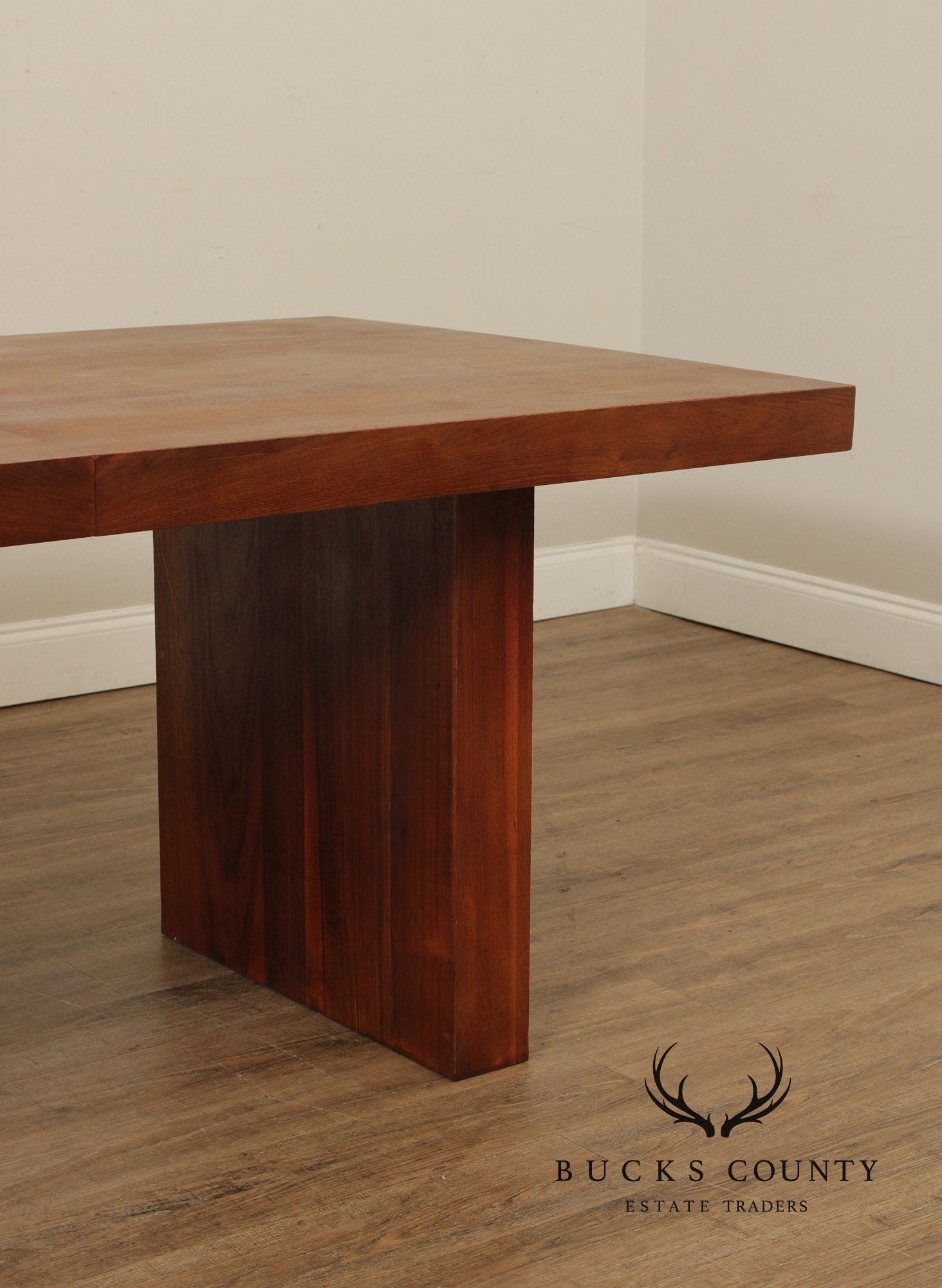 Mid Century Modern Walnut Expandable Dining Table