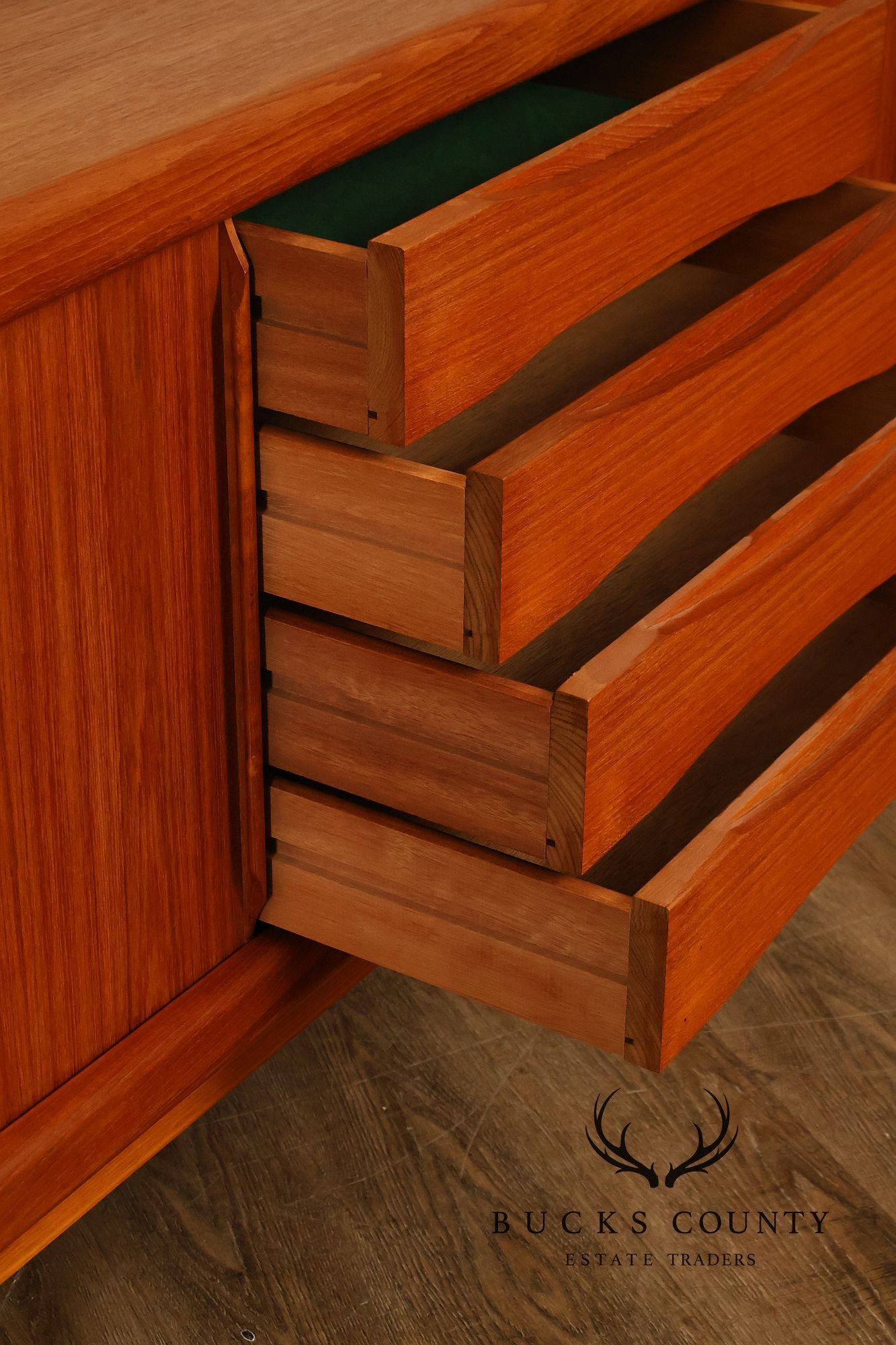 Danish Modern Teak Credenza By H.P. Hansen