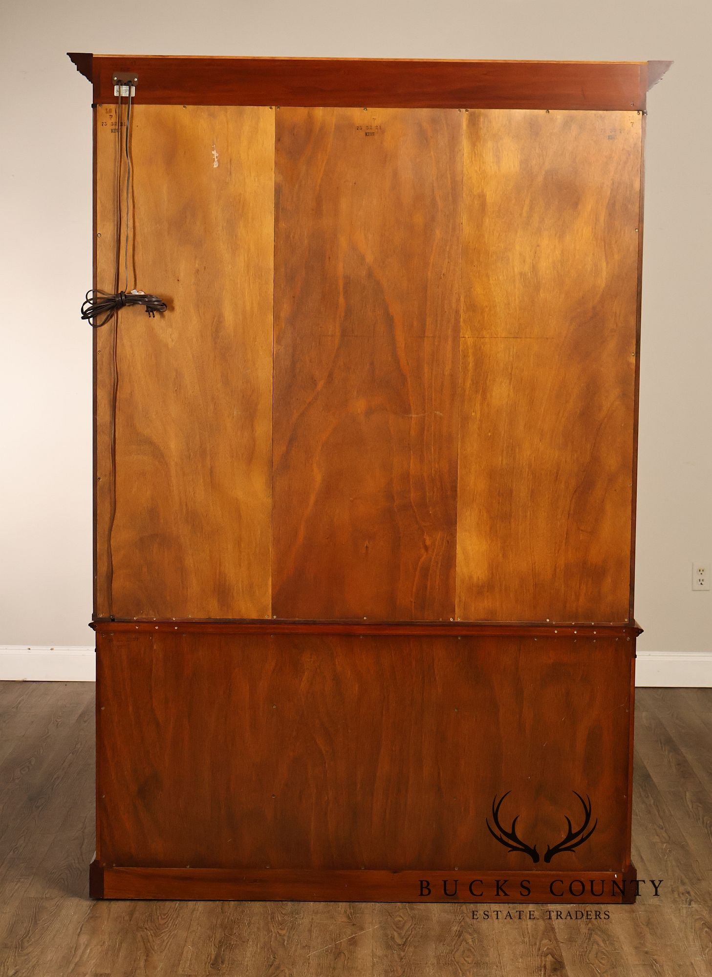 Kindel Neoclassical Style Mahogany Breakfront China Cabinet