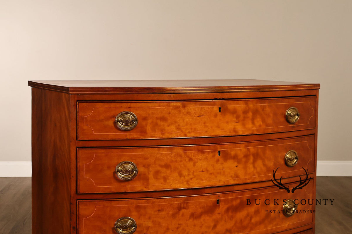 Federal Style Mahogany Bow Front Chest of Drawers