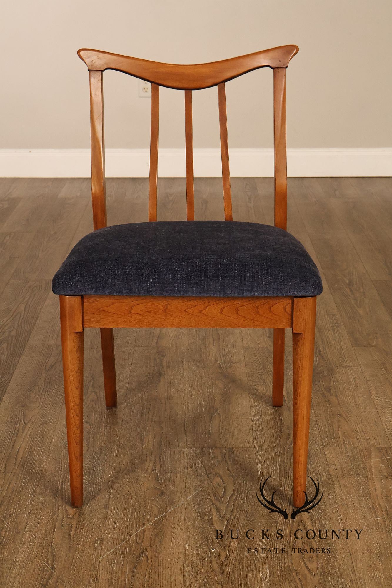 Blowing Rock Mid Century Modern Set Of Six Walnut Dining Chairs