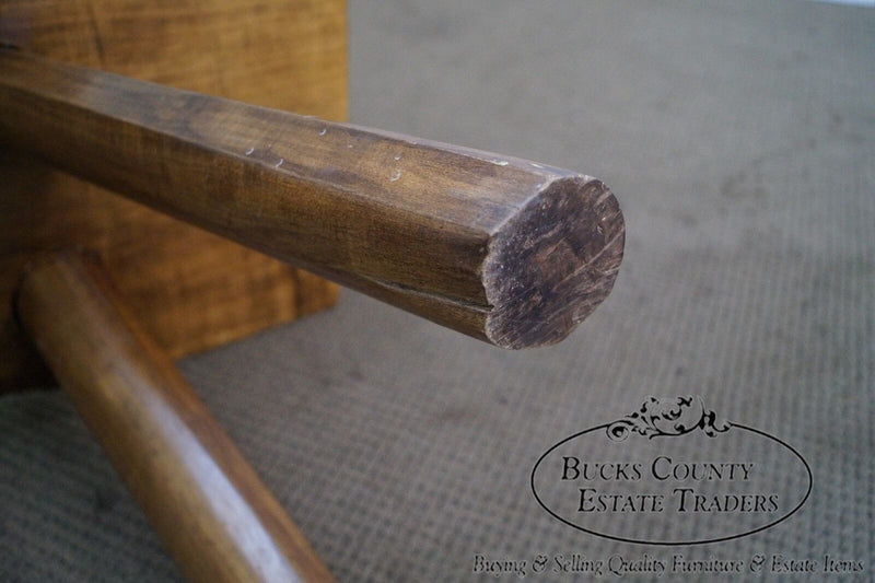 Rustic Slab Wood Coffee Table Bench