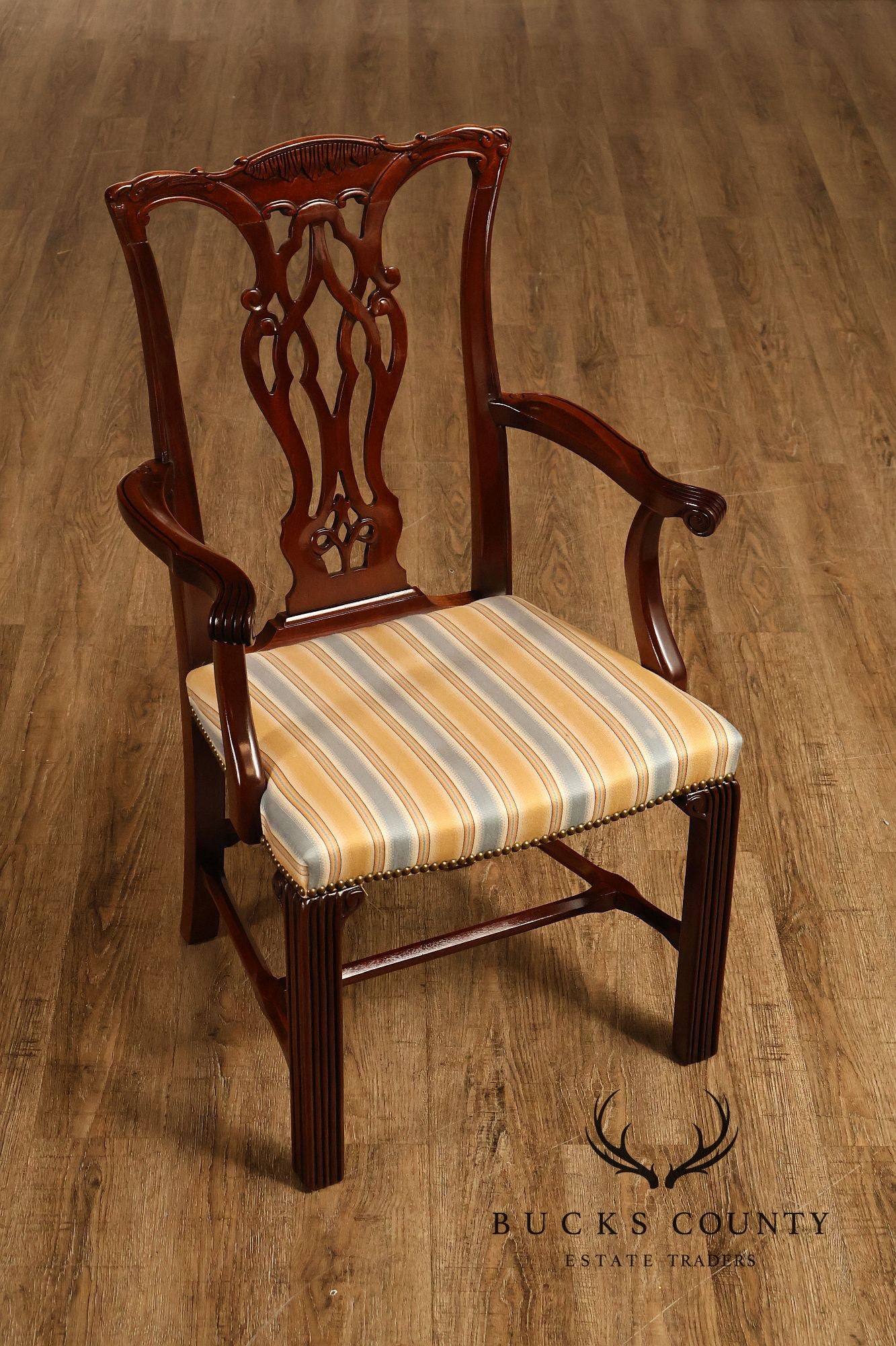 Chippendale Style Set of Eight Mahogany Dining Chairs
