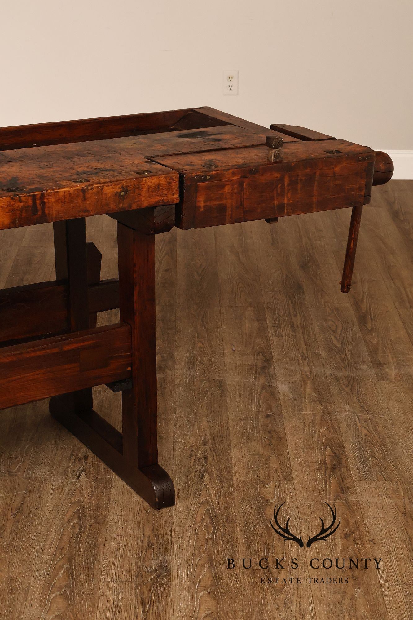 Antique Solid Wood Carpenter’s Workbench