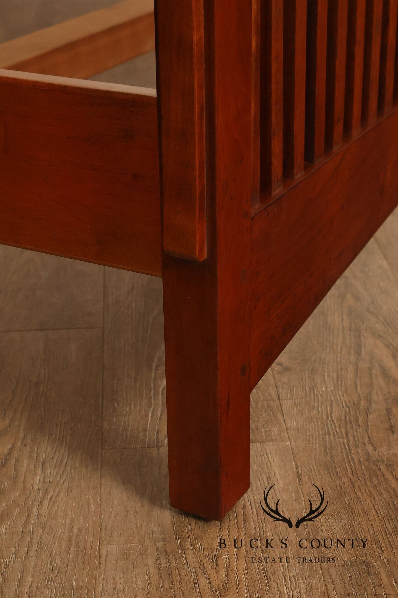 Stickley Mission Collection King Size Cherry Spindle Bed