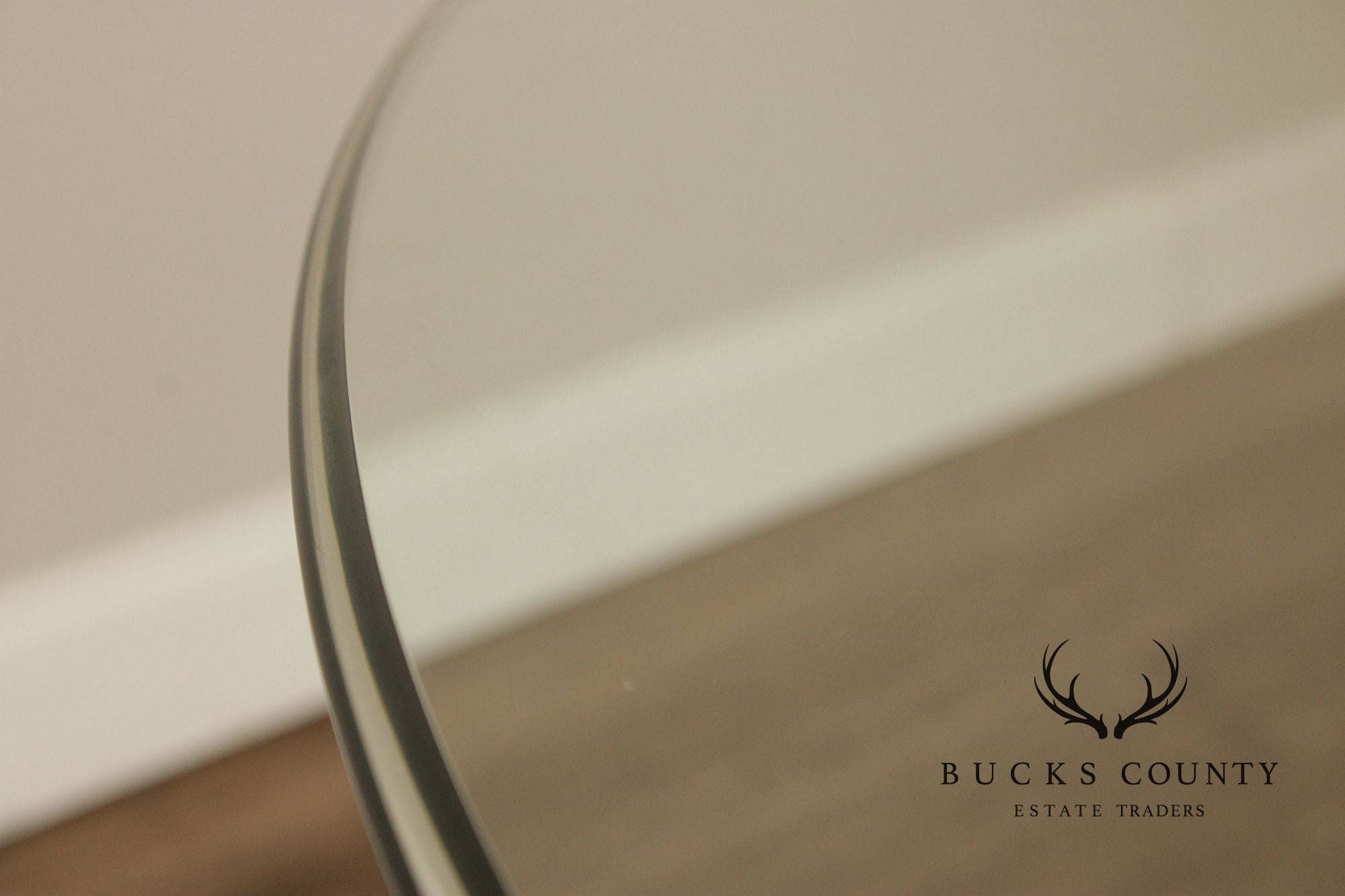 Contemporary Round Glass Top Ebonized Pedestal Dining Table