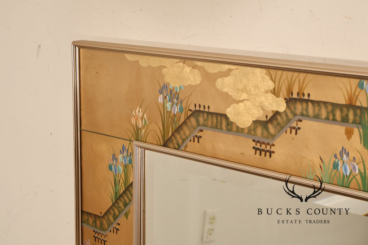 LaBarge Chinoiserie Eglomise Wall Mirror