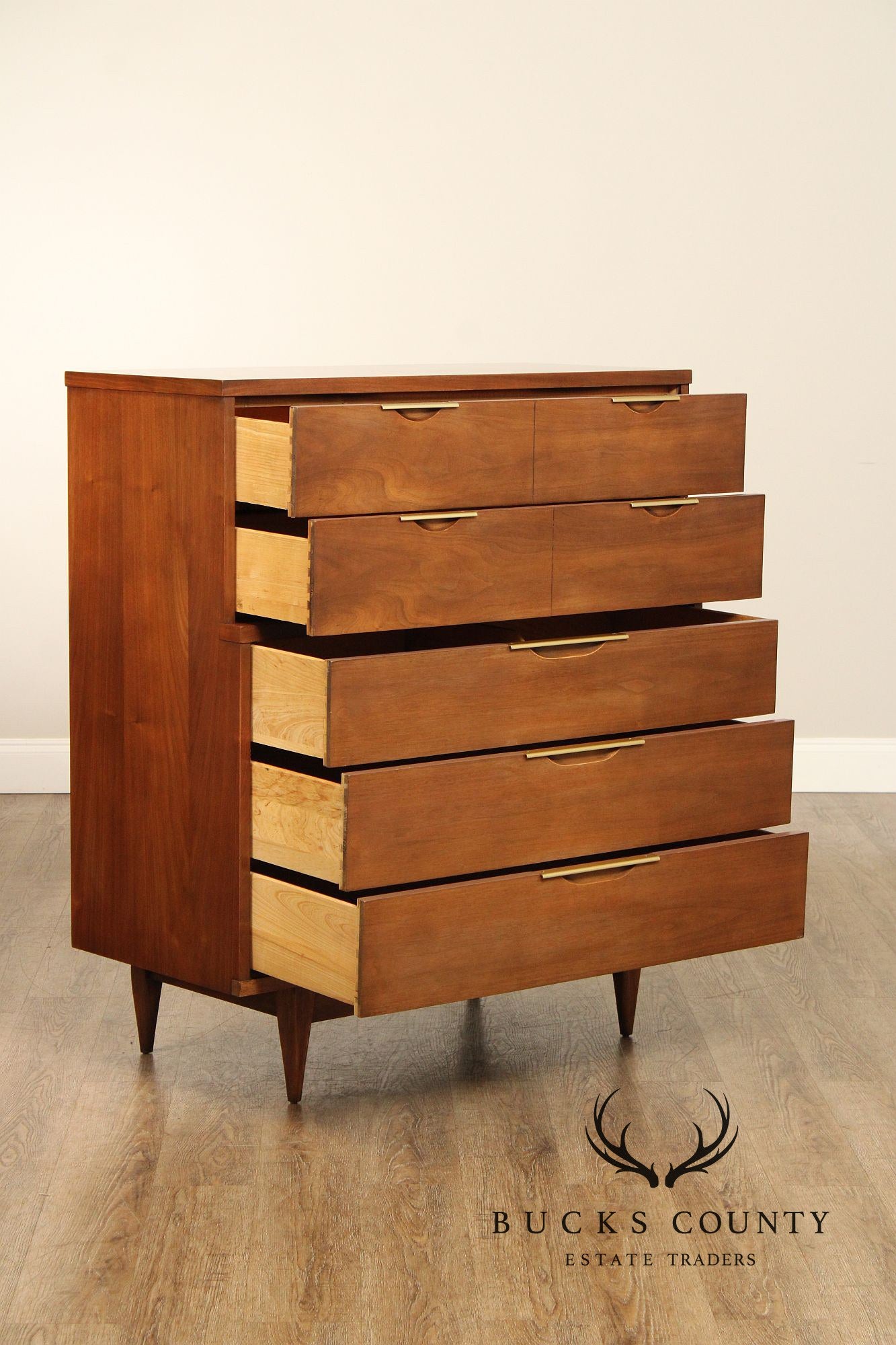 Kent Coffey 'The Tableau' Mid Century Modern Walnut Tall Chest