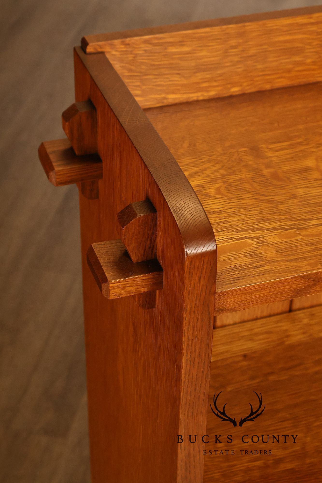 Stickley Mission Collection Oak Open Double Bookcase