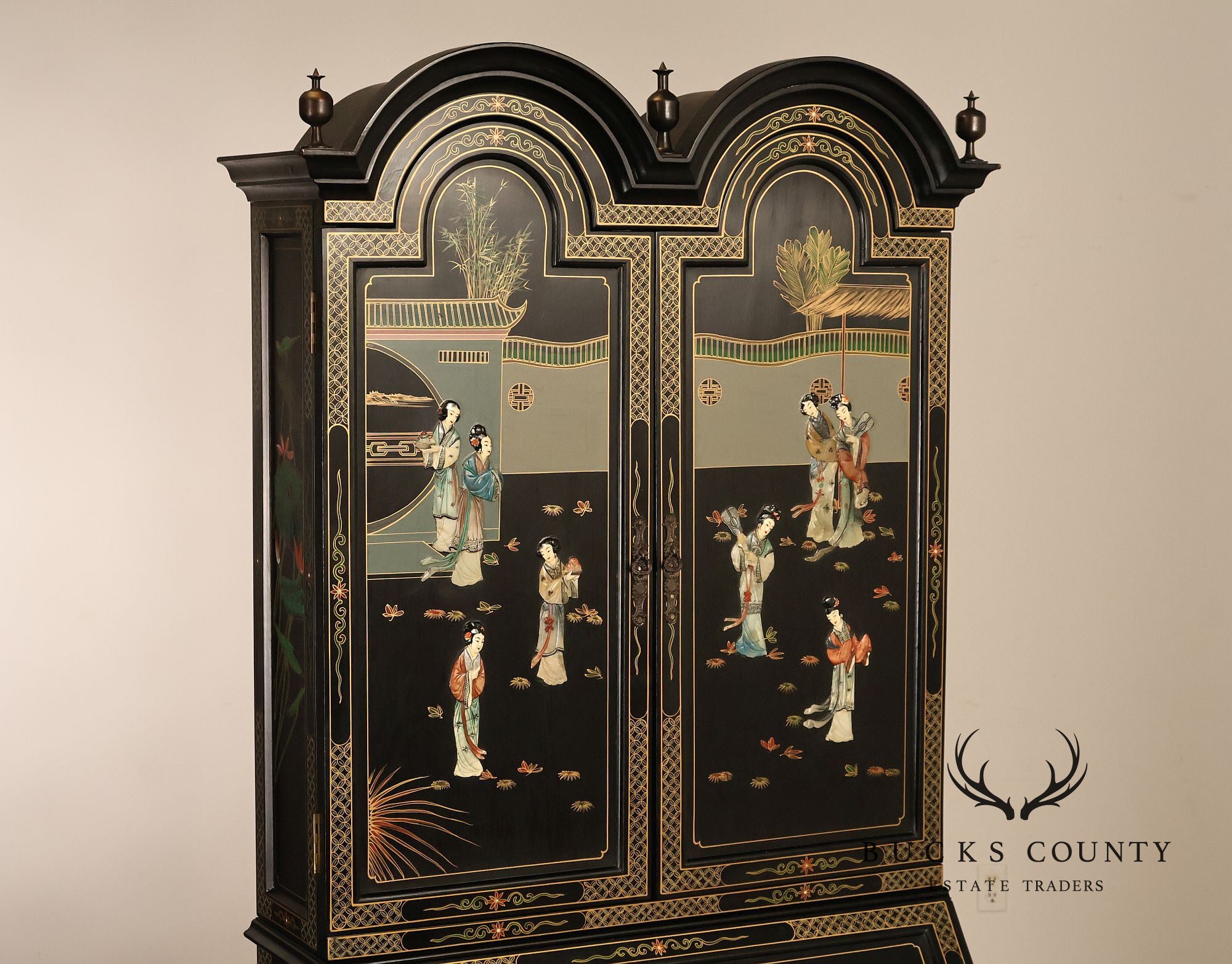 Chinoiserie Secretary Bookcase