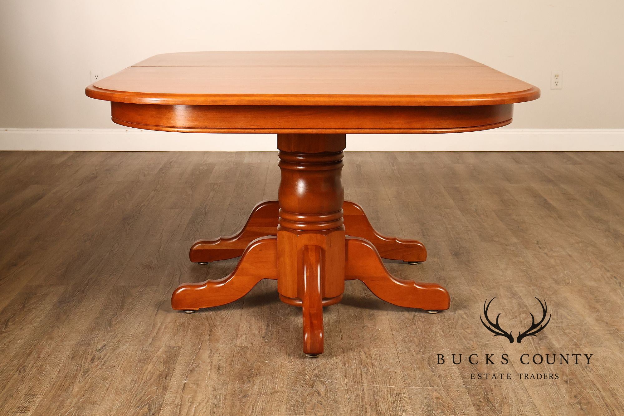 Amish Made Cherry Dining Table With Four Leaves