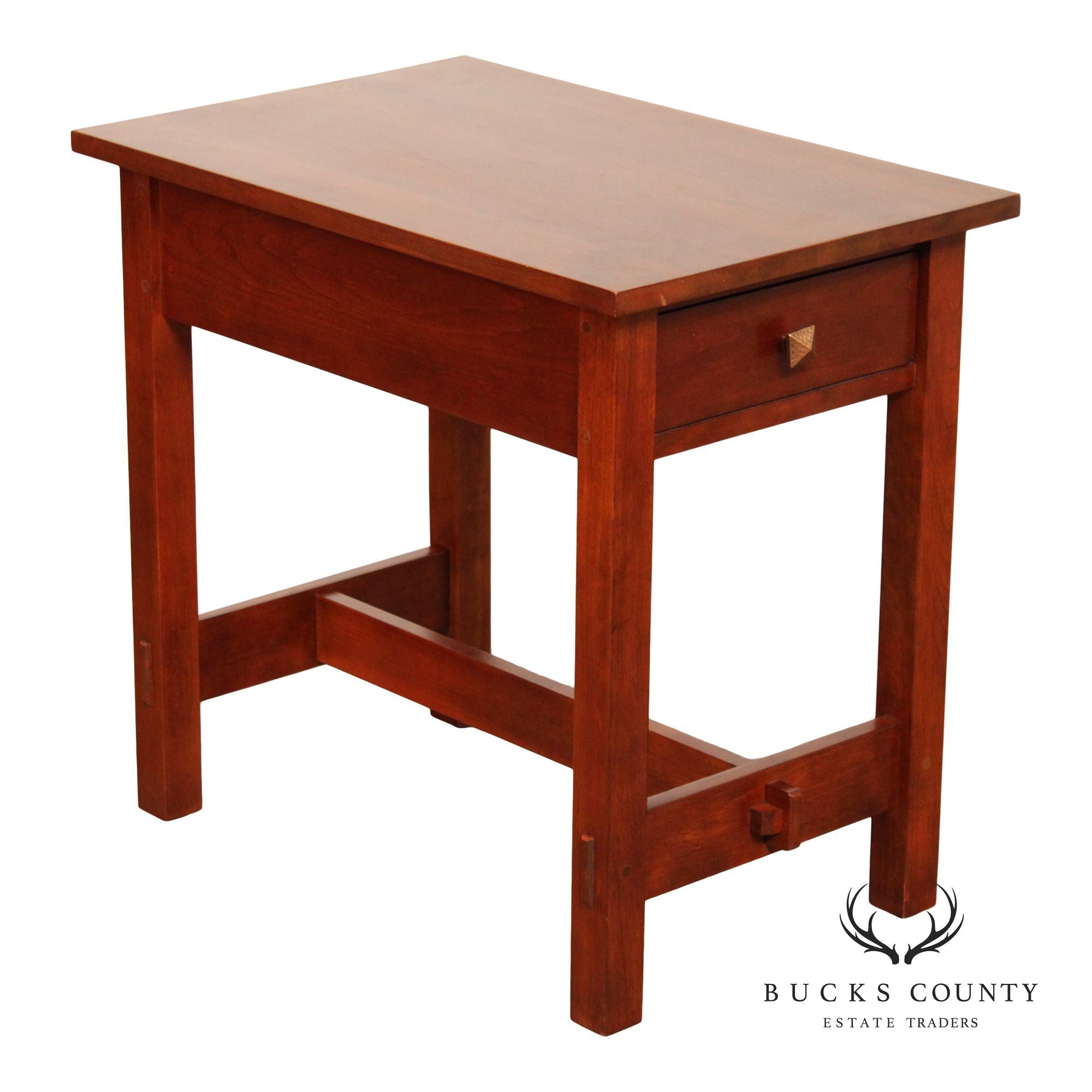 Stickley Mission Collection Cherry End Table with Drawer