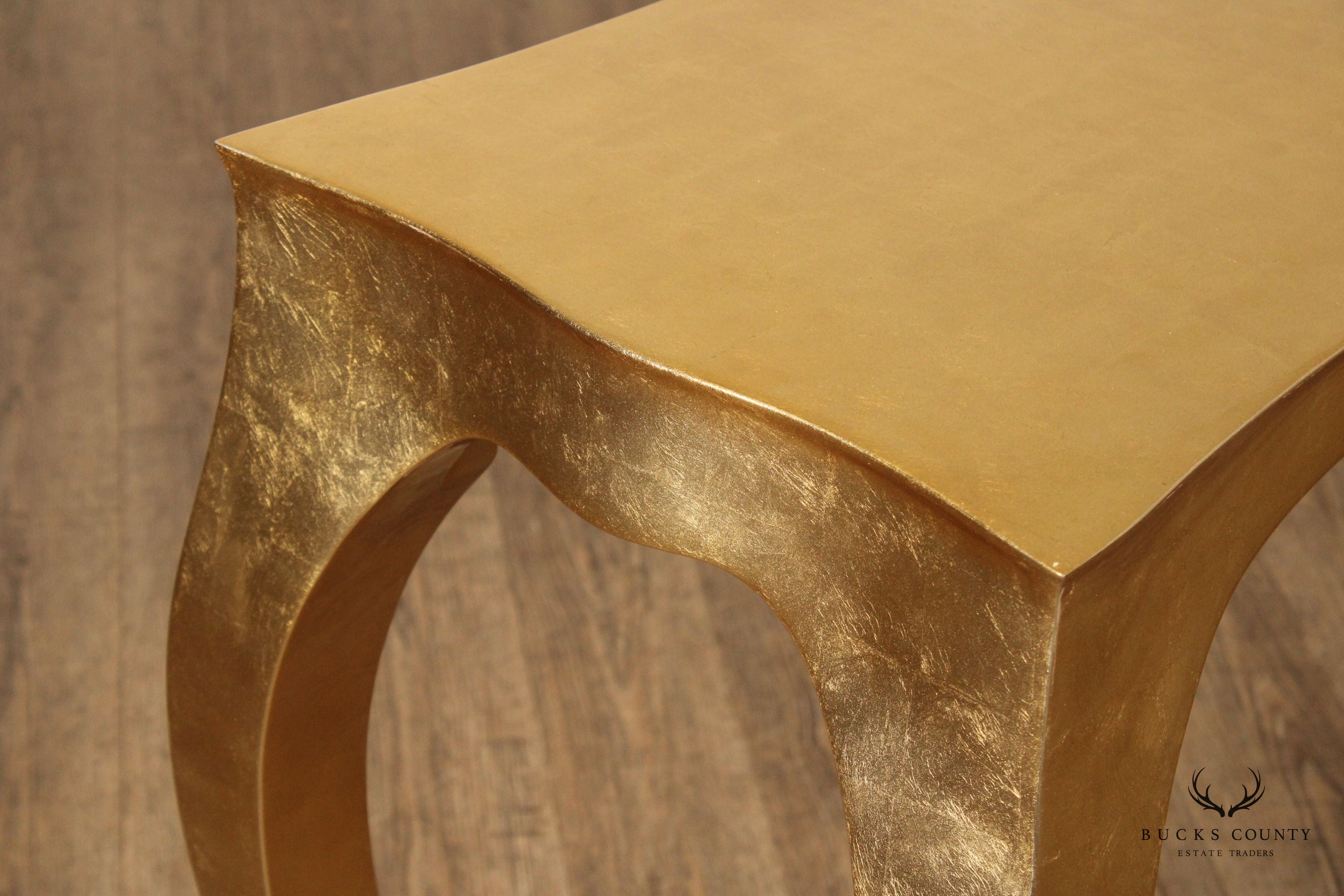 Alden Parkes 'Chantal' Gold Finished Console Table