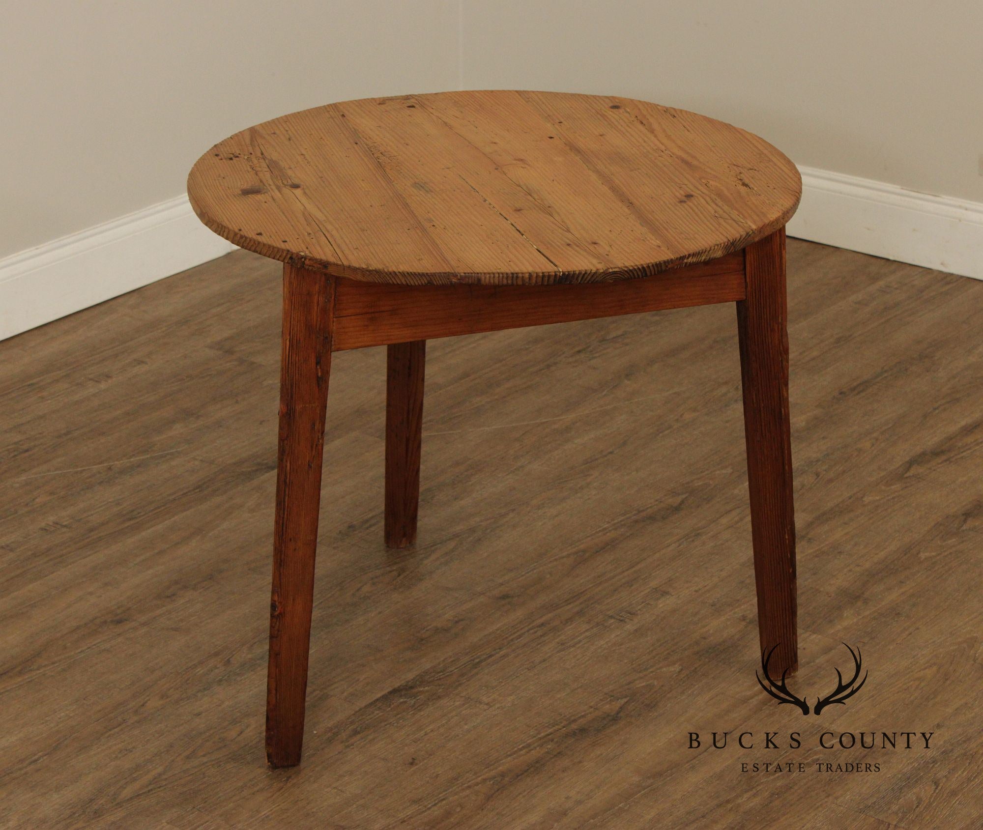 Antique English Pine Cricket Table