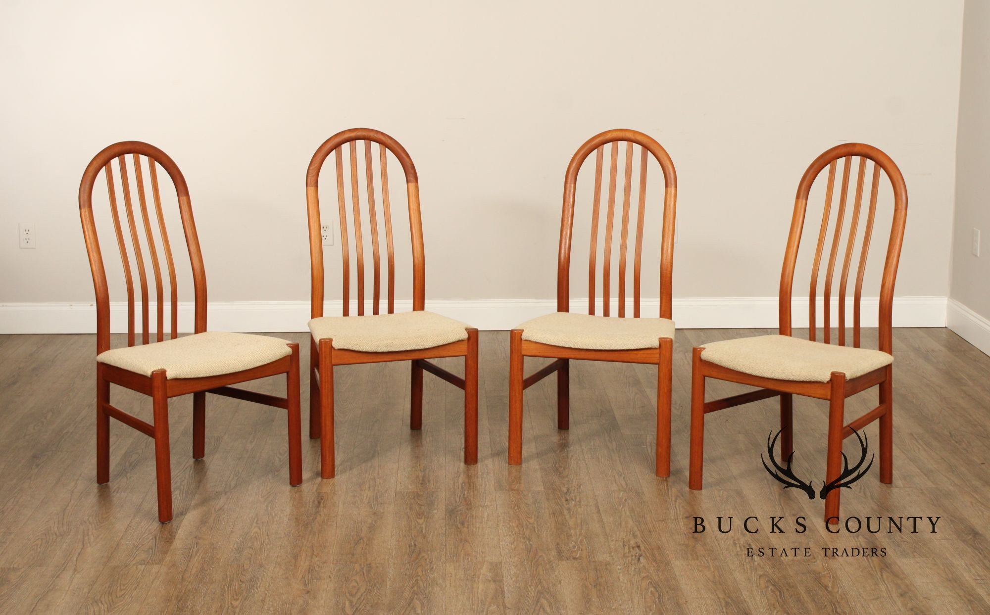 Schou Andersen Møbelfabrik Danish Modern Set of Four Teak Dining Chairs