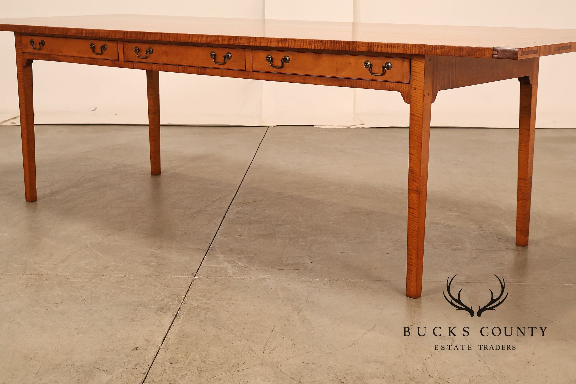 Irion Company Custom Tiger Maple Farmhouse Dining Table