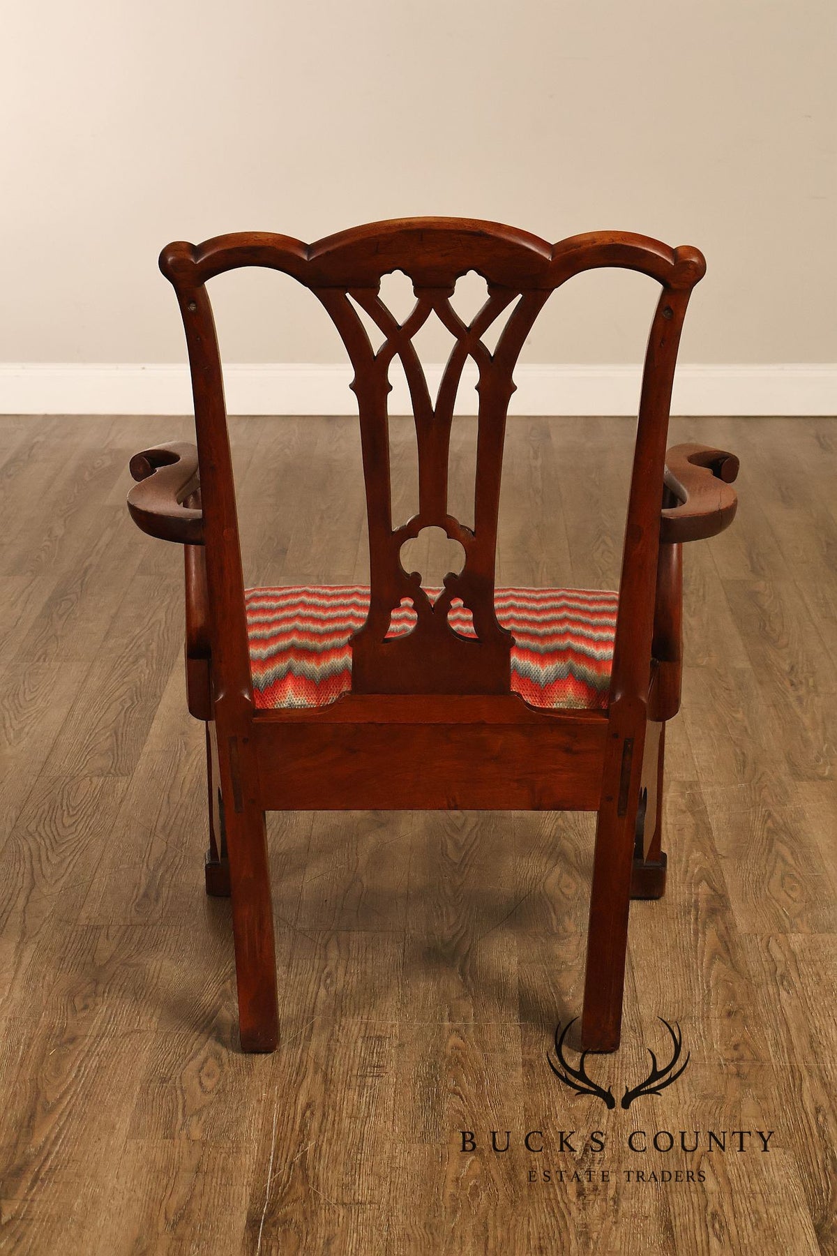 18th Century Pennsylvania Chippendale Walnut Necessary Chair
