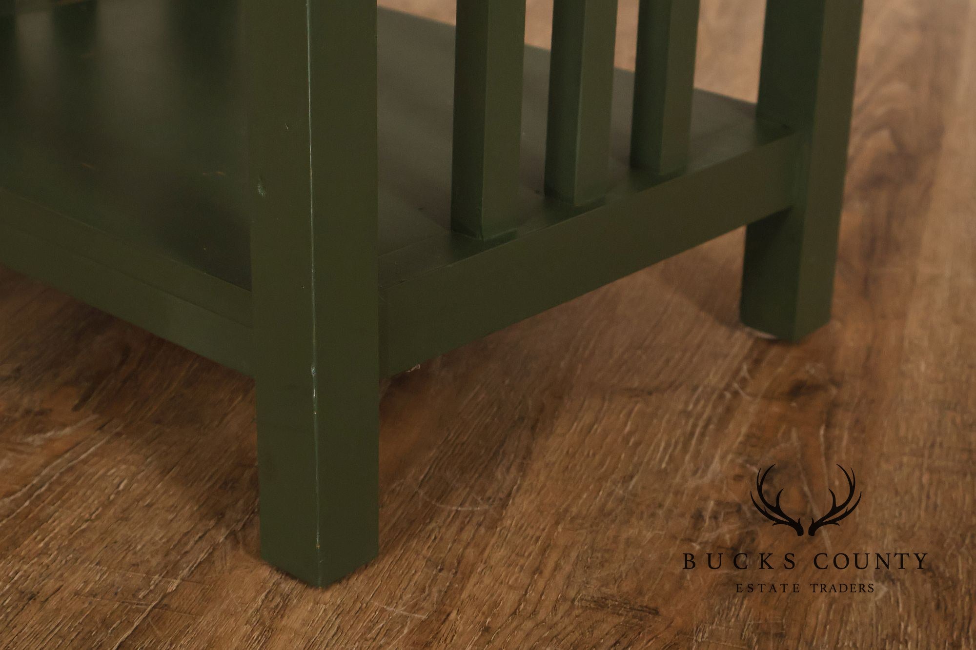 Mission Style Painted Spindle Nightstand