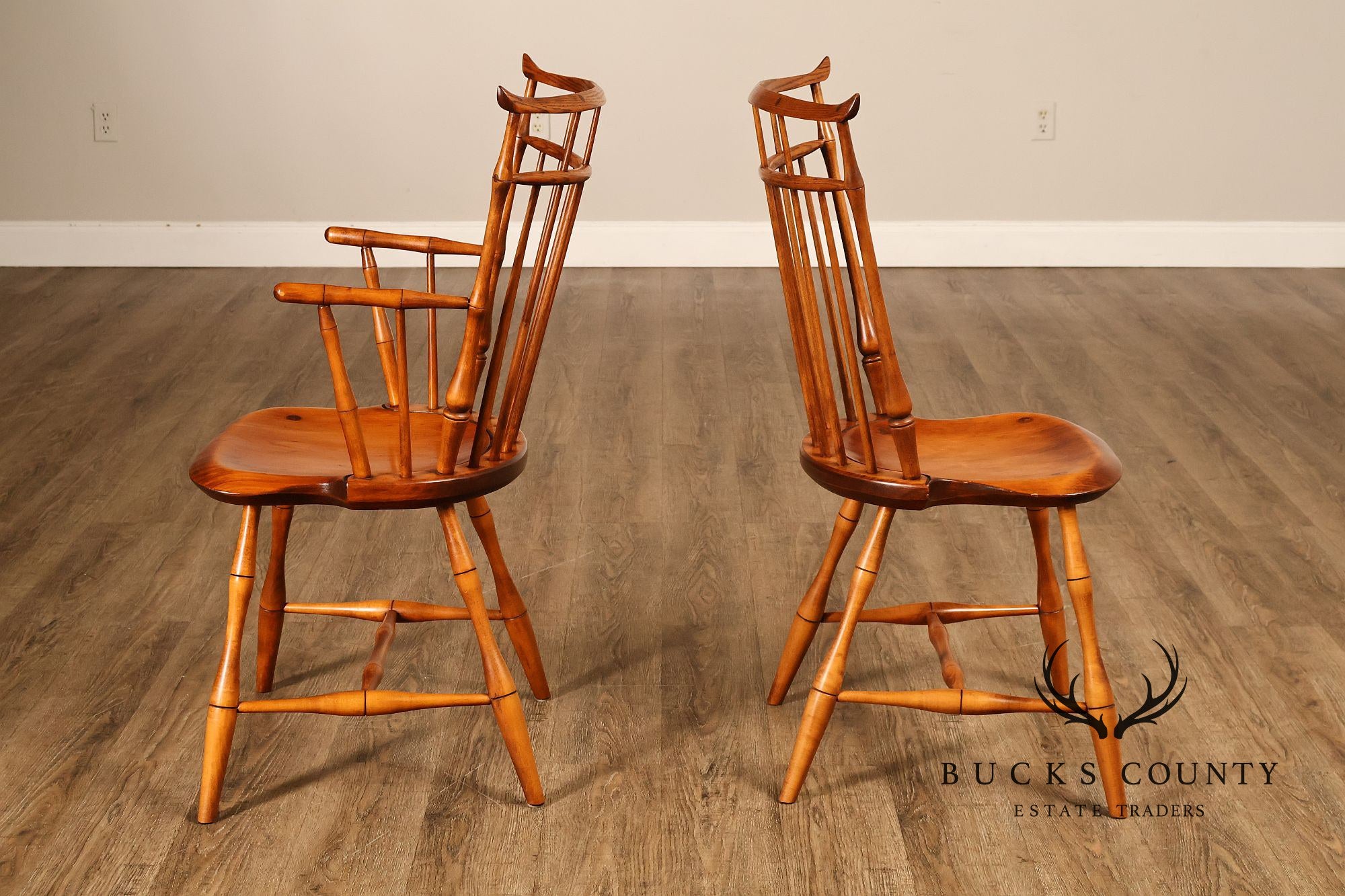 D.R. Dimes Set of Eight Bird Cage Dining Chairs