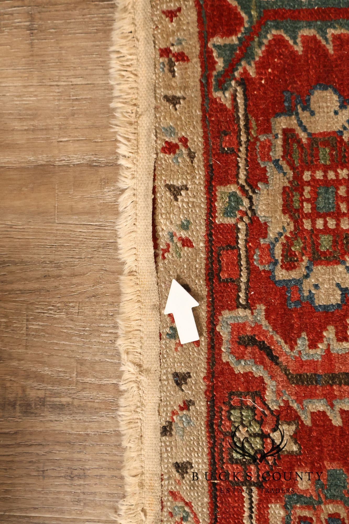 Antique Persian Heriz Hand-Knotted Area Rug – 9'1" x 12'10"