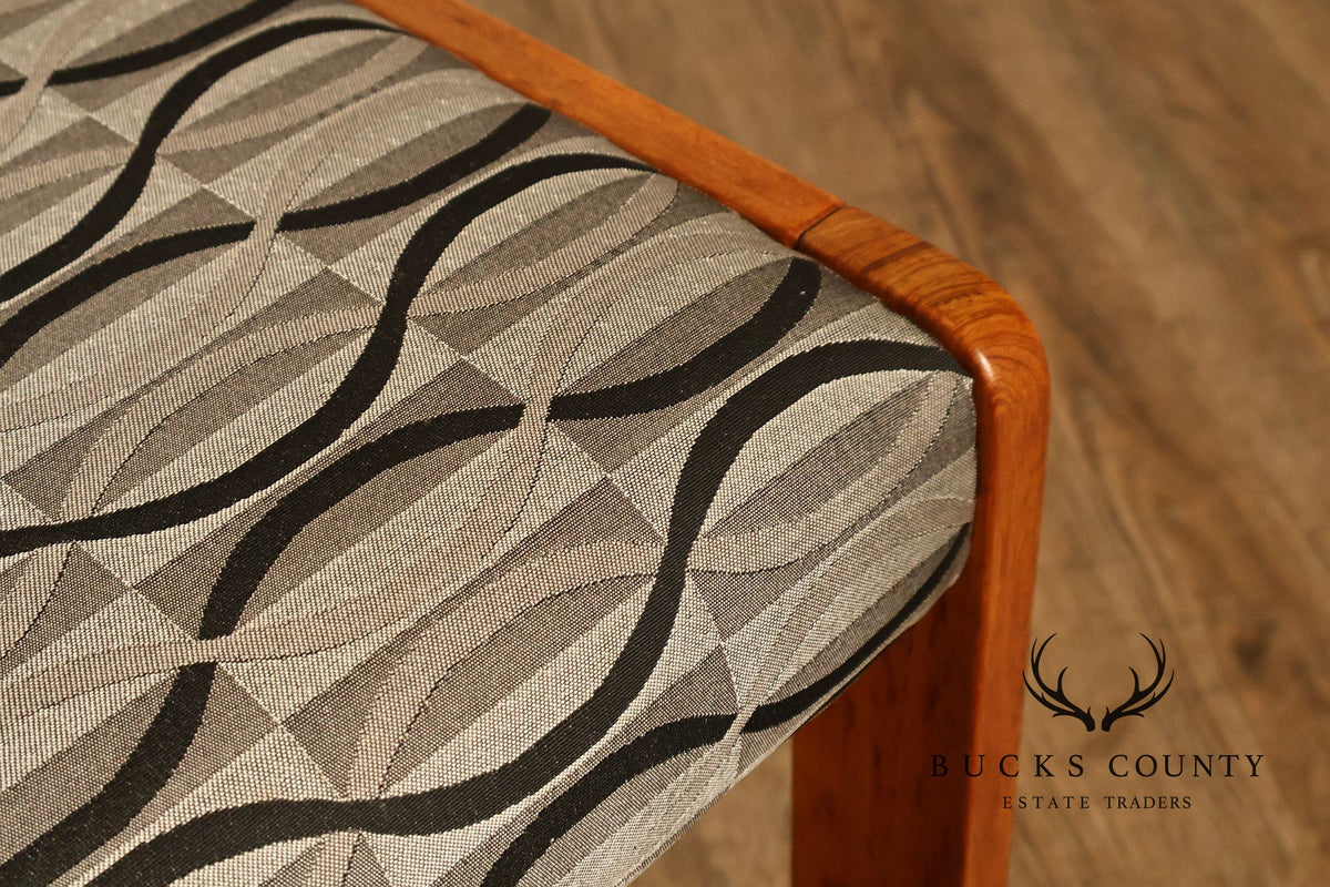 Danish Modern Niels Eilersen Teak Upholstered Dining Chairs Set Of Six