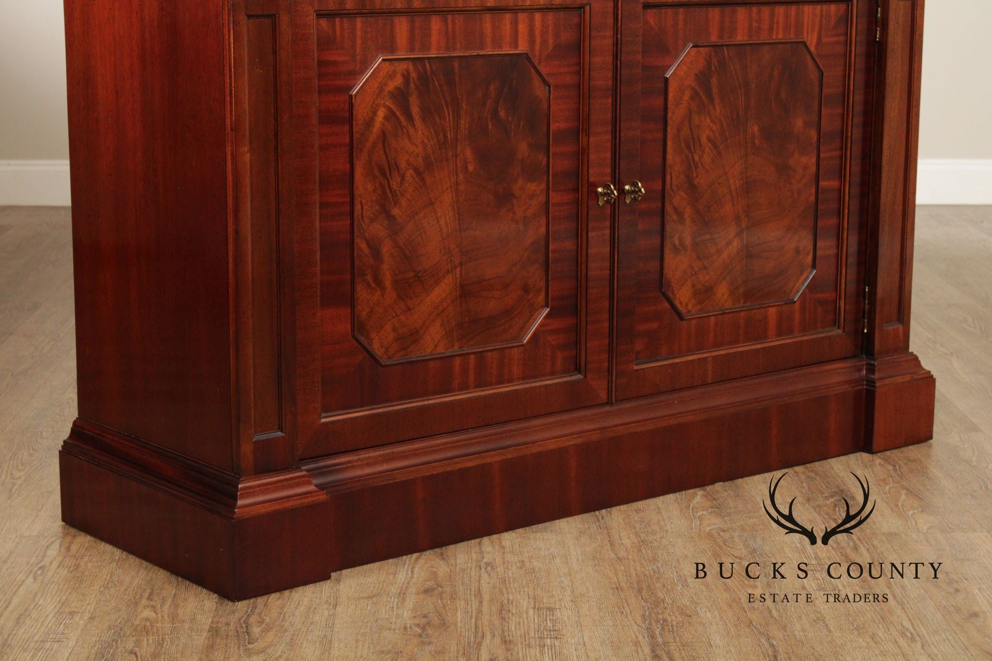 Baker Regency Style Mahogany Bookcase China Cabinet