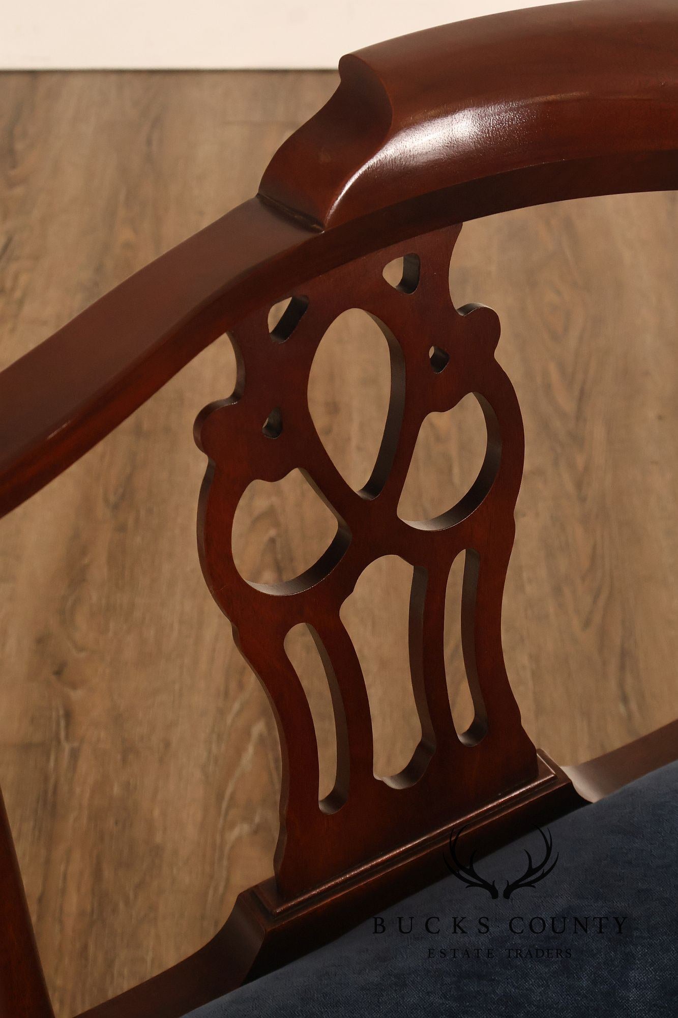 Chippendale Style Solid Mahogany Corner Chair